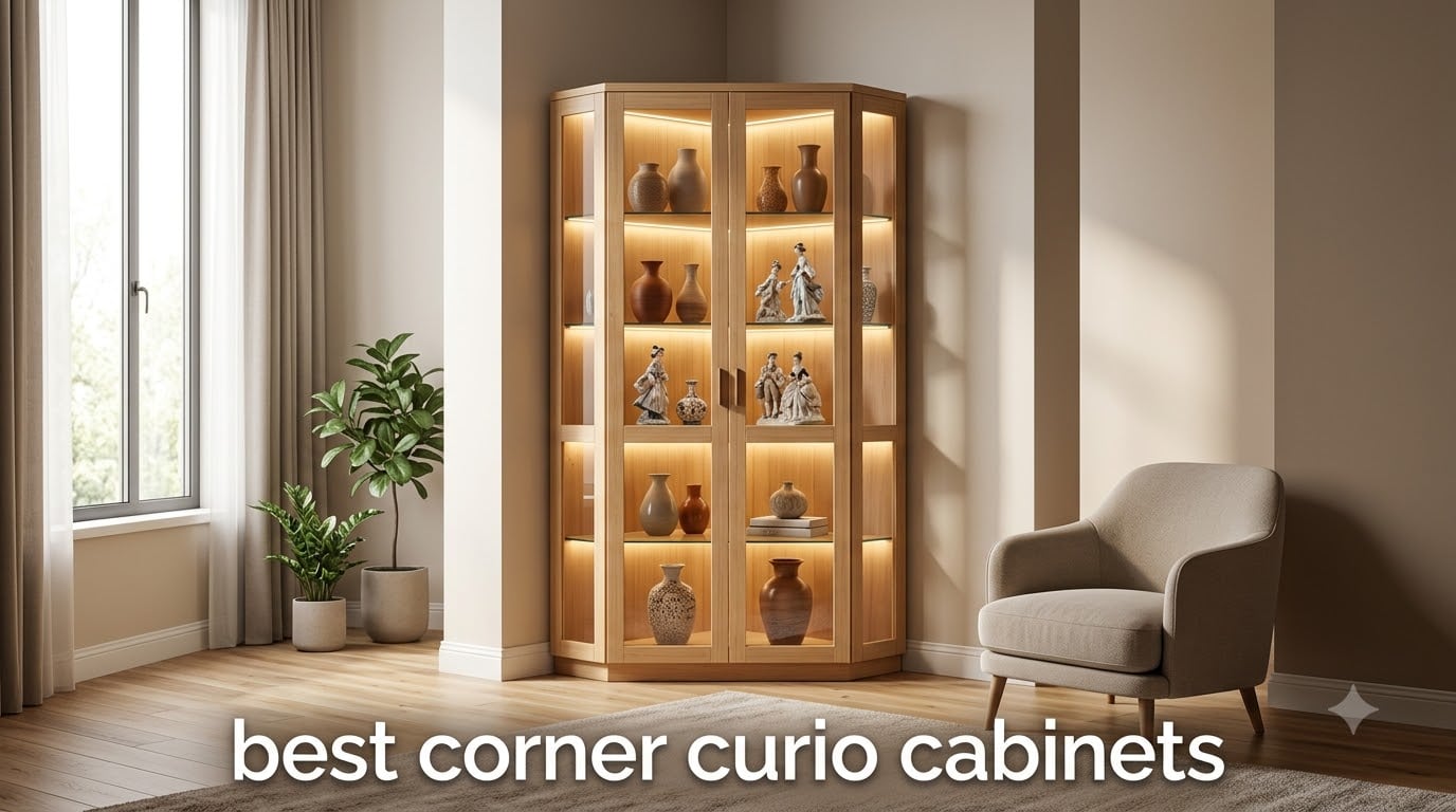 best corner curio cabinets