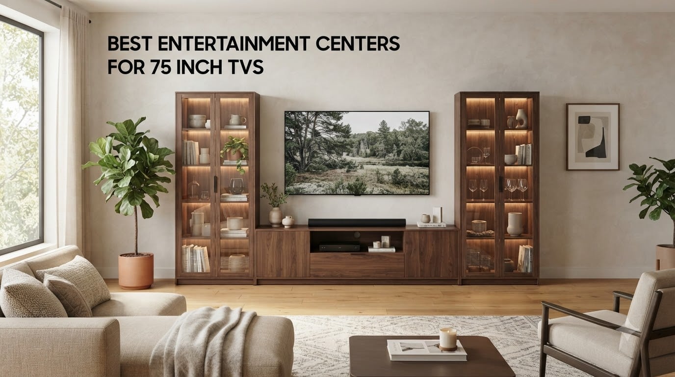 best entertainment centers for 75 inch tvs