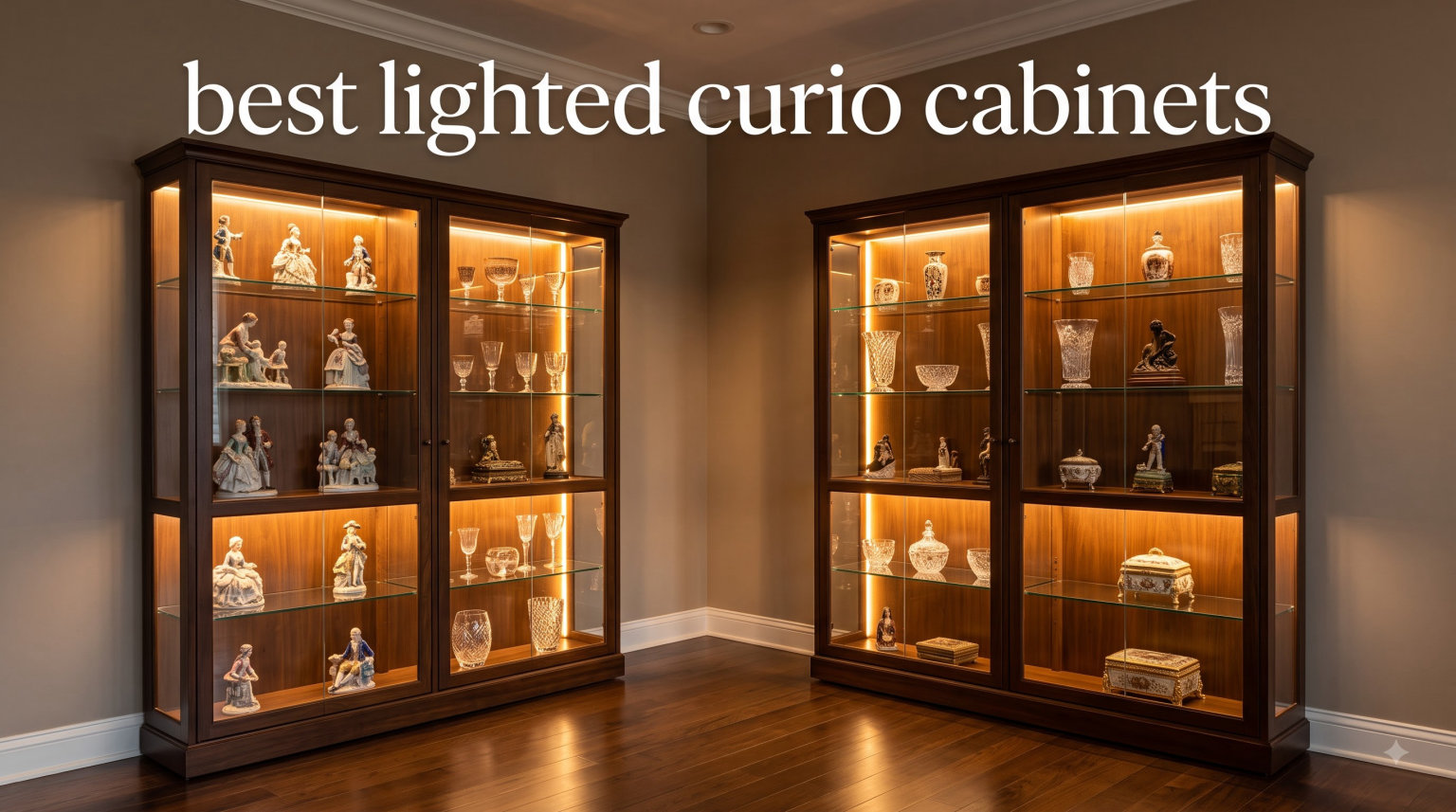 best lighted curio cabinets