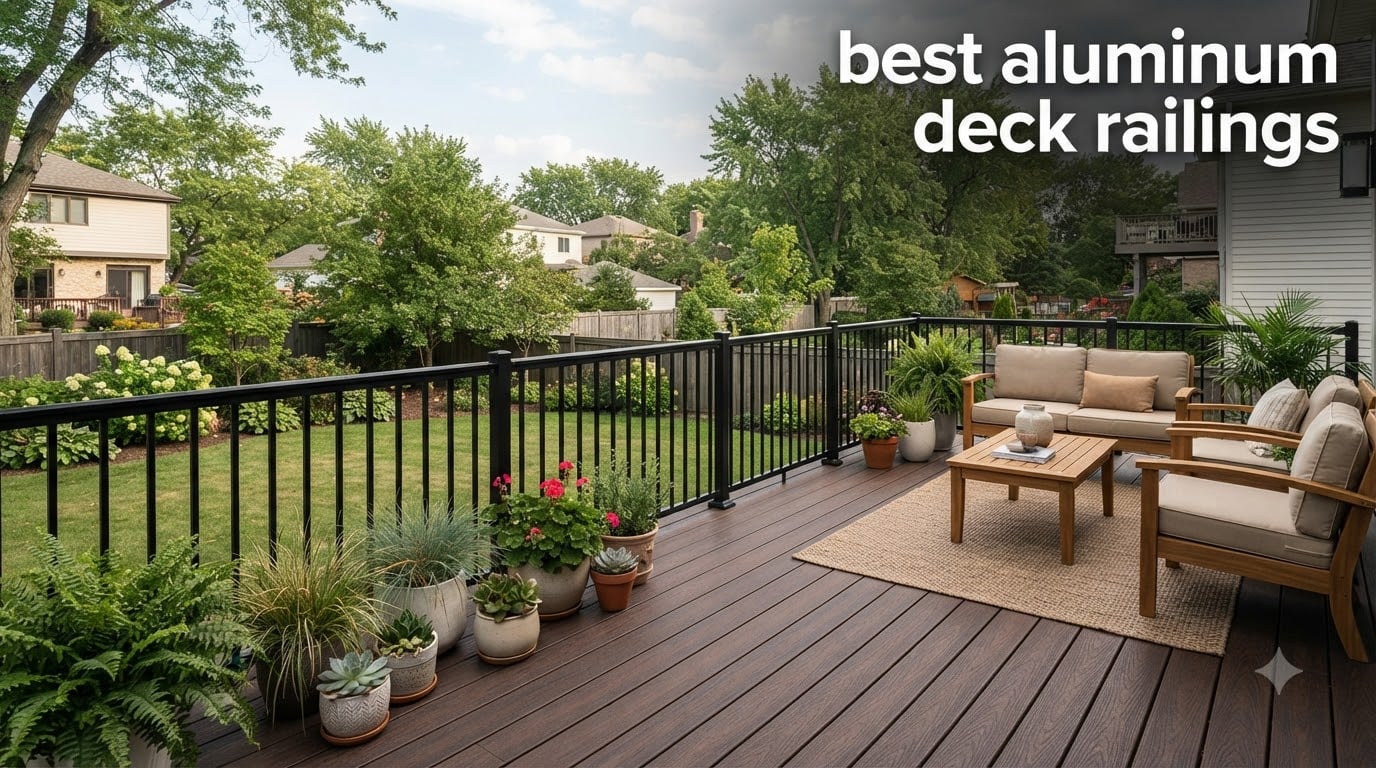 best aluminum deck railings