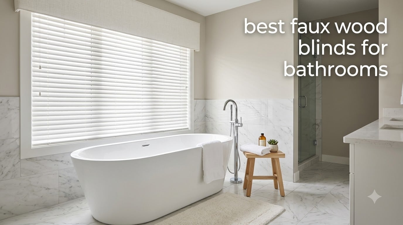 best faux wood blinds for bathrooms