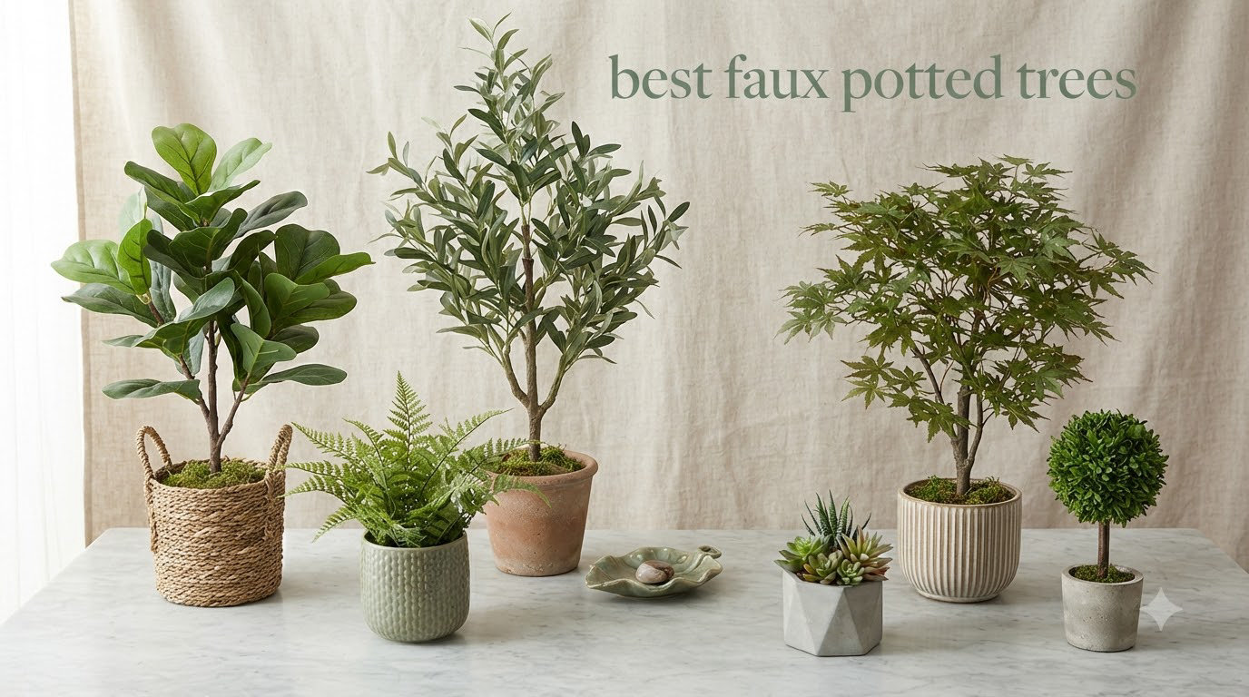 best faux potted trees