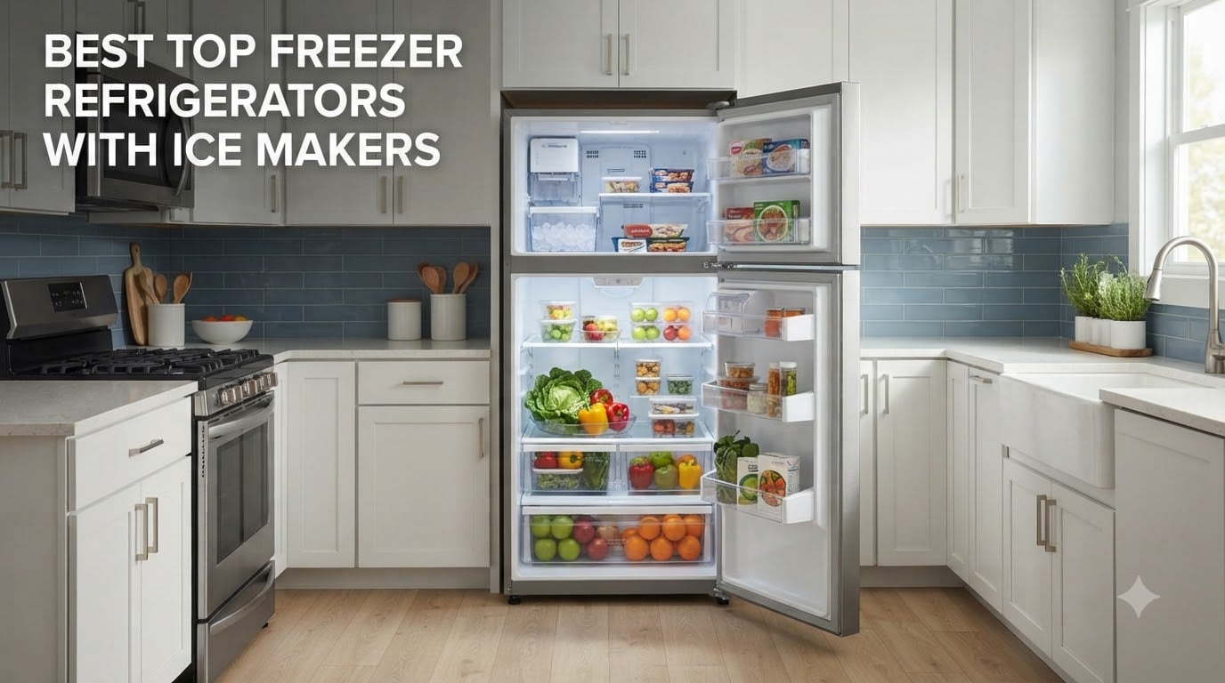 best top freezer refrigerators with ice makers