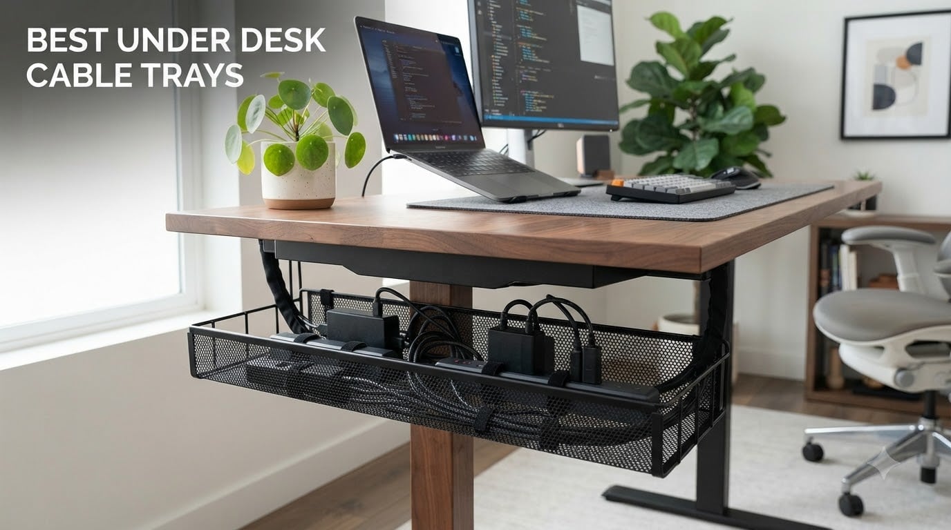 best under desk cable trays