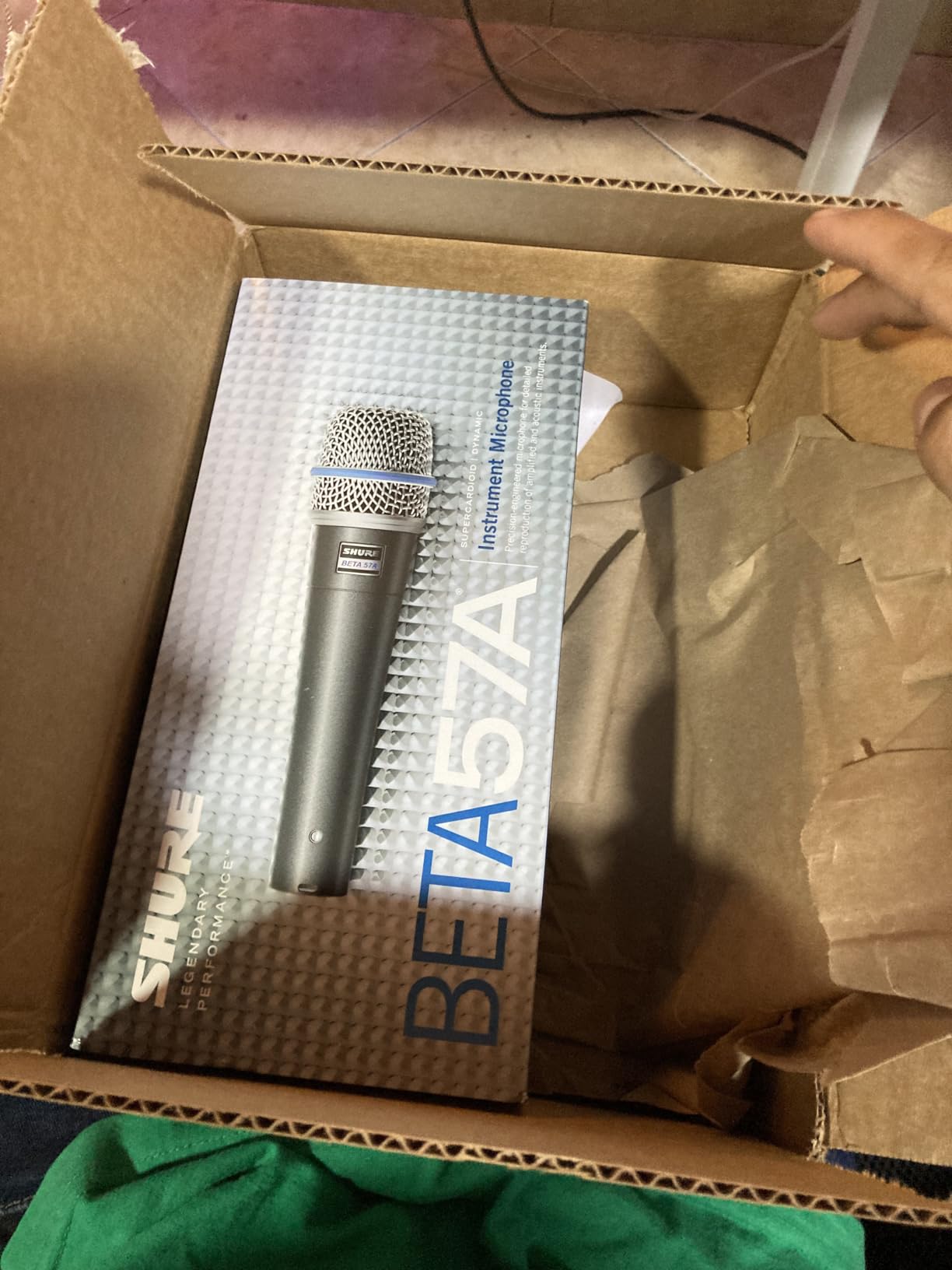 Shure BETA 57A Supercardioid Dynamic Instrument Microphone | Supercardioid dynamic mic for vocals and instruments with high-output neodymium element and durable steel-mesh grille customer photo 1