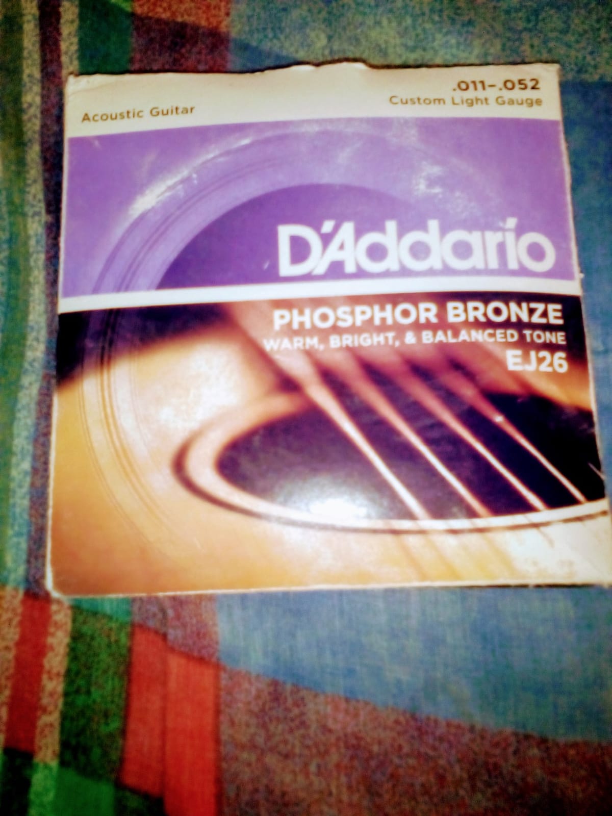 D'Addario Phosphor Bronze Acoustic Guitar Strings, Custom Light 11-52 (EJ26) customer photo 2