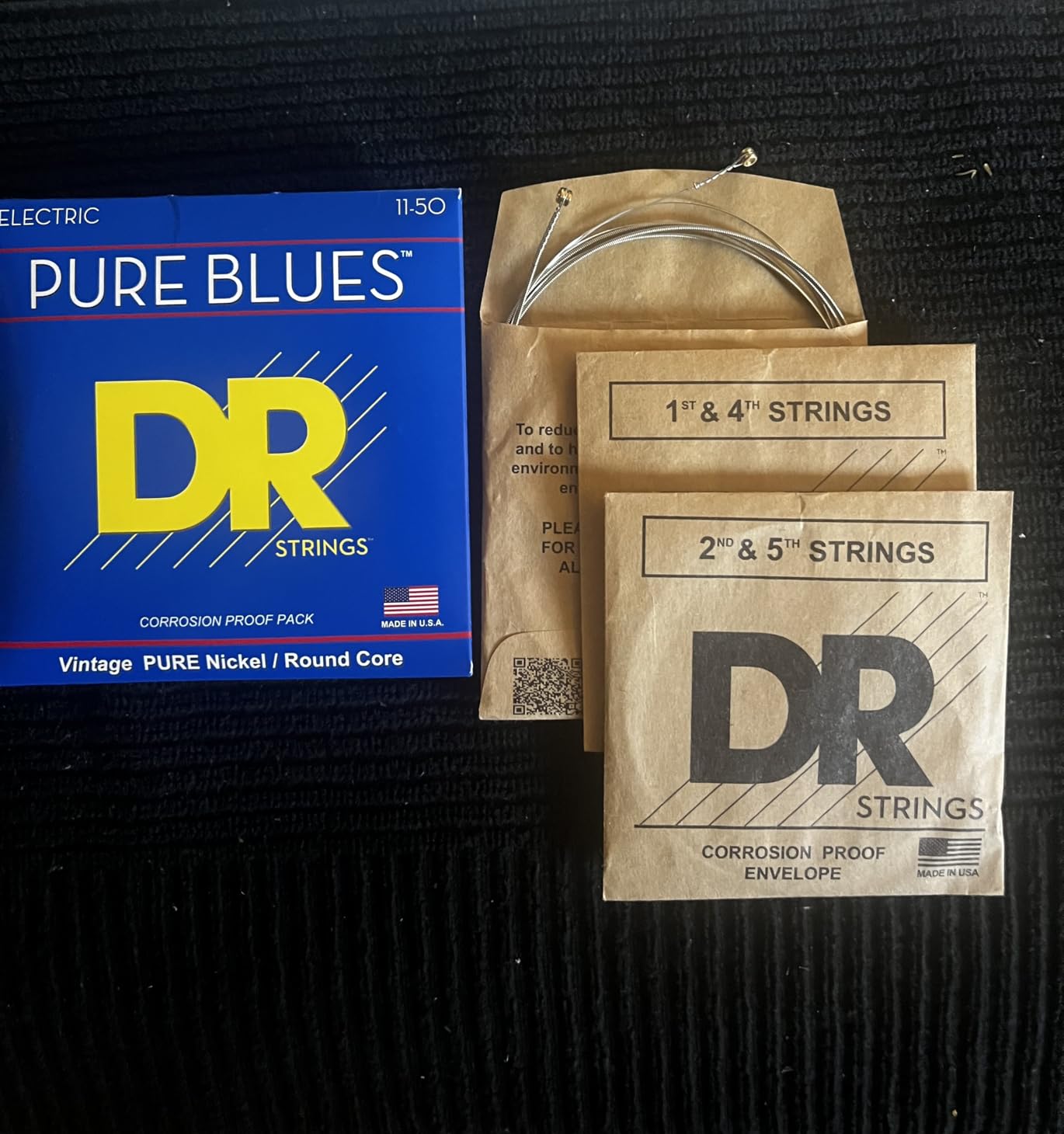 DR Strings PURE BLUES Pure Nickel Electric Guitar Strings (11-50) | Heavy 11-50 pure nickel round core. Locked-in wrap for enhanced sustain and tuning stability in low tunings and slide work customer photo 1