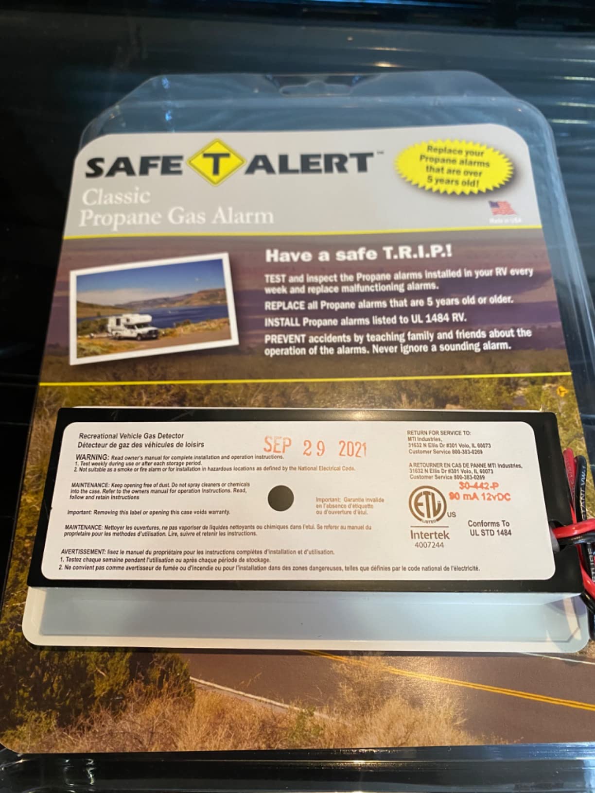 MTI Industries 30-442-P-WT Propane Gas Alarm – White customer photo 2