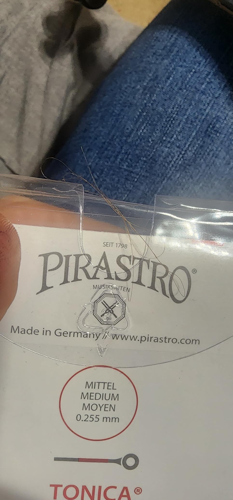 Pirastro 412021 Tonica 4/4 Violin String Set, Medium Gauge with Ball End E, Premium Strings Made With Fine Flexible Synthetic Core, Replacement Accessory for Professional and Student Violin Players customer photo 1