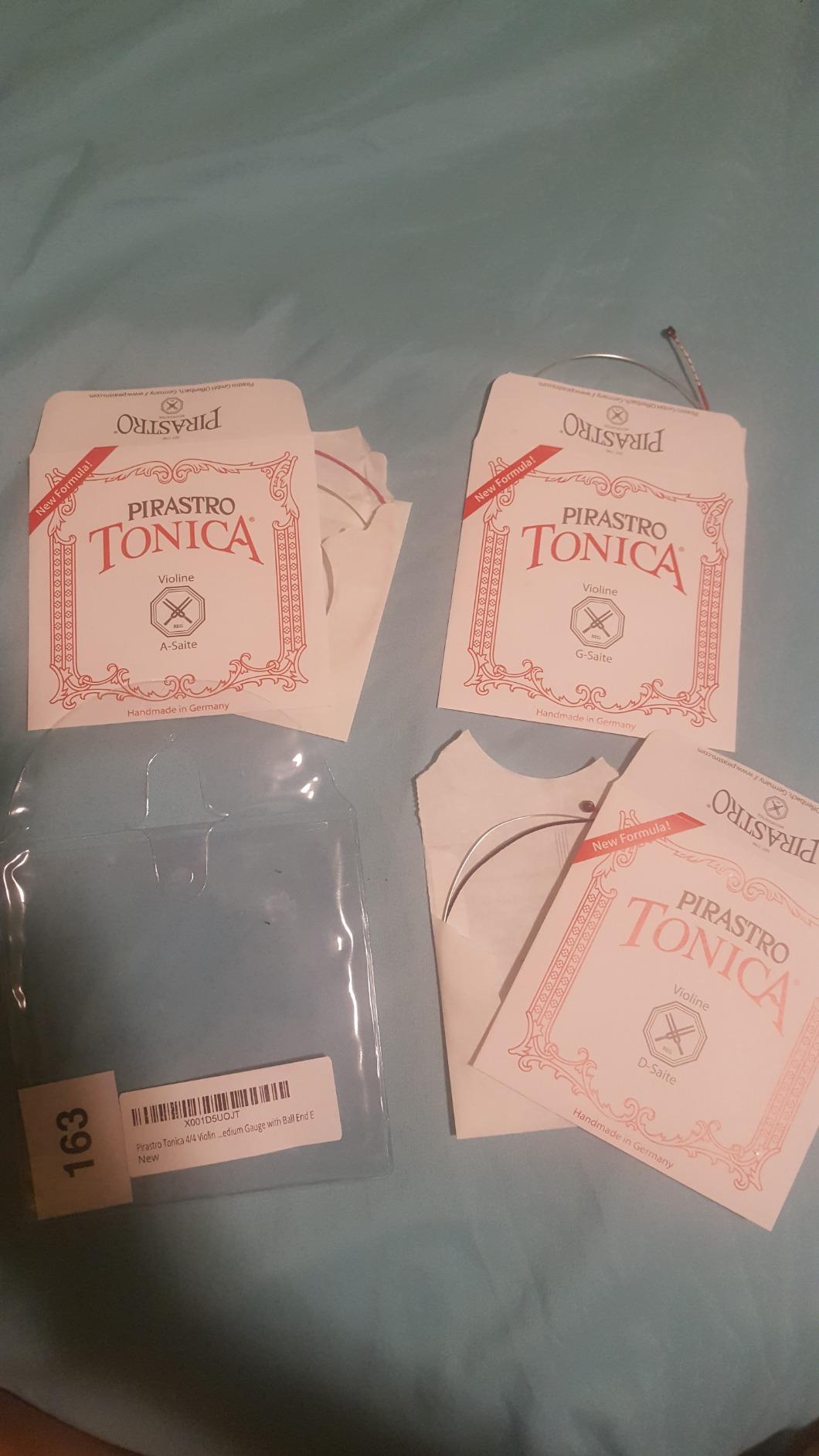 Pirastro 412021 Tonica 4/4 Violin String Set, Medium Gauge with Ball End E, Premium Strings Made With Fine Flexible Synthetic Core, Replacement Accessory for Professional and Student Violin Players customer photo 2