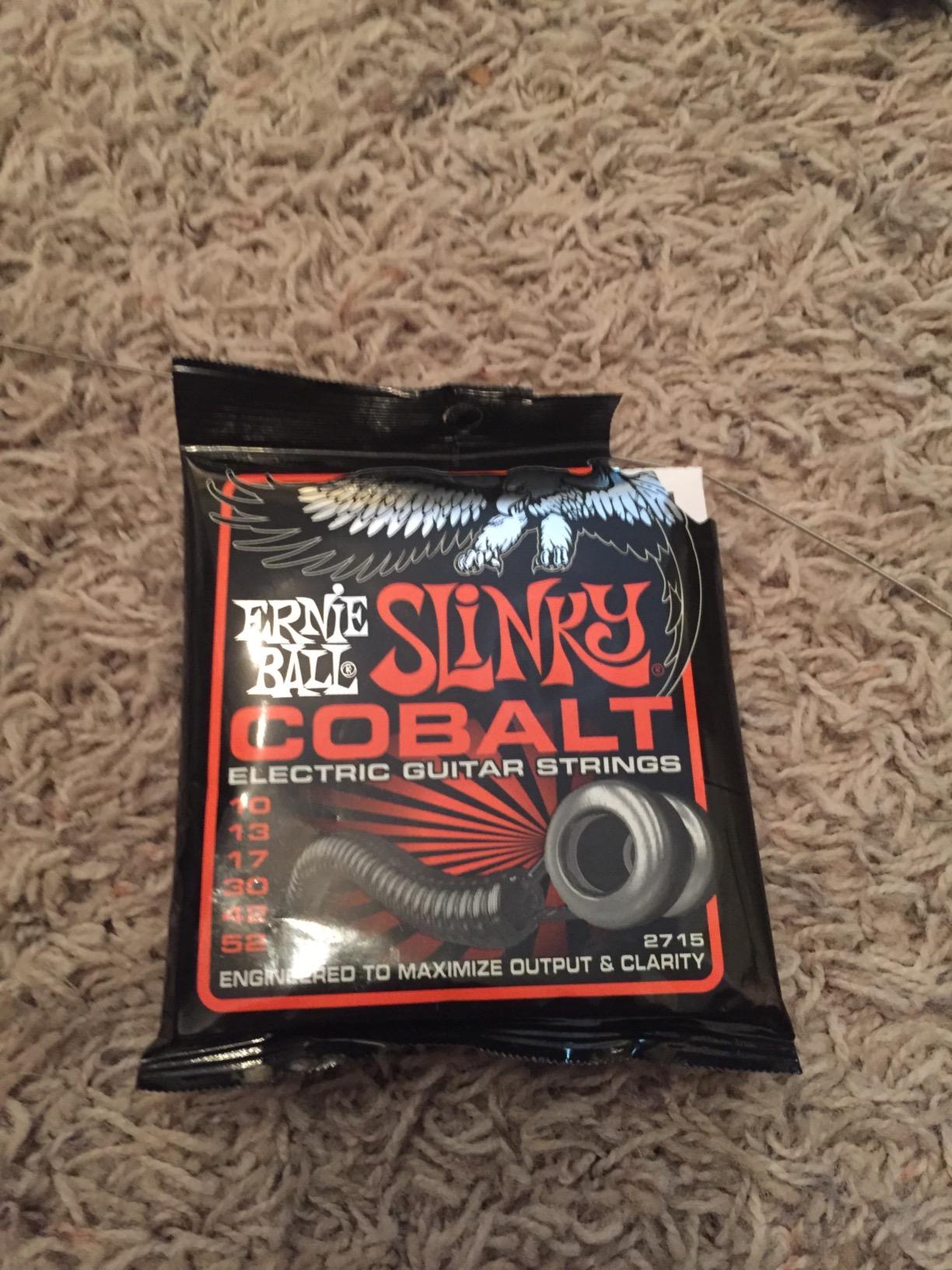 Ernie Ball Skinny Top Heavy Bottom Slinky Cobalt Electric Guitar Strings, 10-52 Gauge (P02715) customer photo 1
