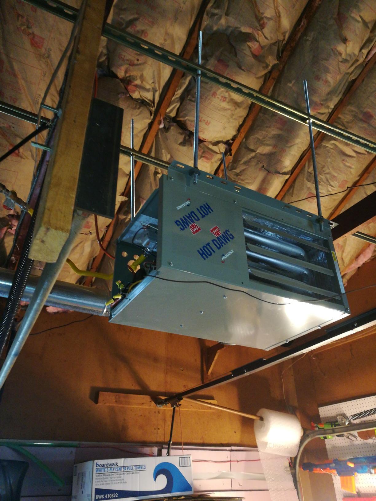 Modine HD45AS0111Natural Gas Hot Dawg Garage Heater 45,000 BTU with 80-Percent Efficiency Grey customer photo 1