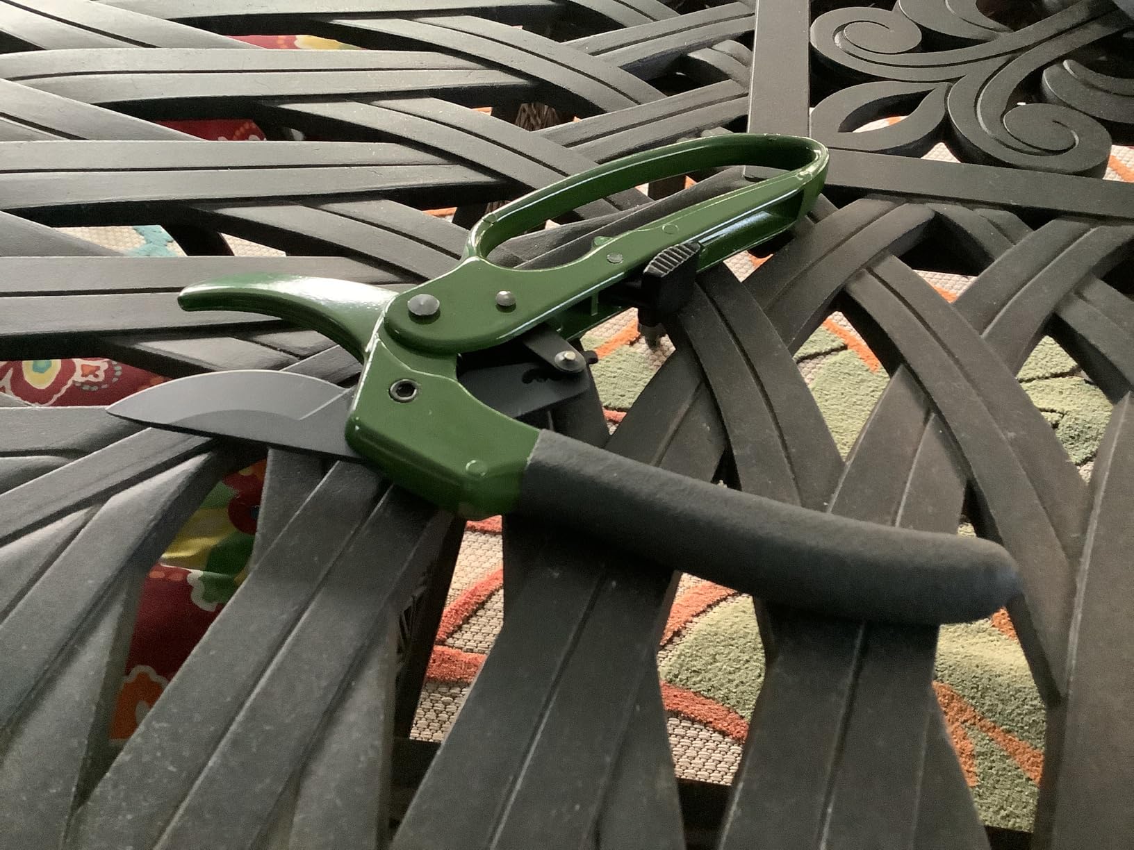 EZ Kut Heavy Duty Pruning Shears Green - with Ratcheting Action Great Garden Hand Tool Clippers Gardening pruners arthritis tools Ratcheting Anvil Hand Pruner Pruning Shears Heavy Duty Since 1988 customer photo 2
