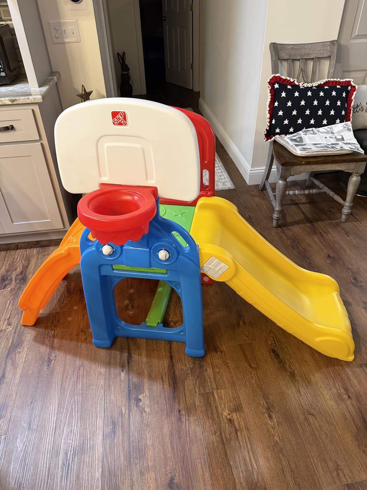 Step2 Game Time Sports Climber, Kids Indoor/Outdoor Playset, Backyard Playground Set, Slide, Climbing Wall, Basketball Hoop, Outside Jungle Gym, For Toddlers 2-6 Years Old customer photo 1