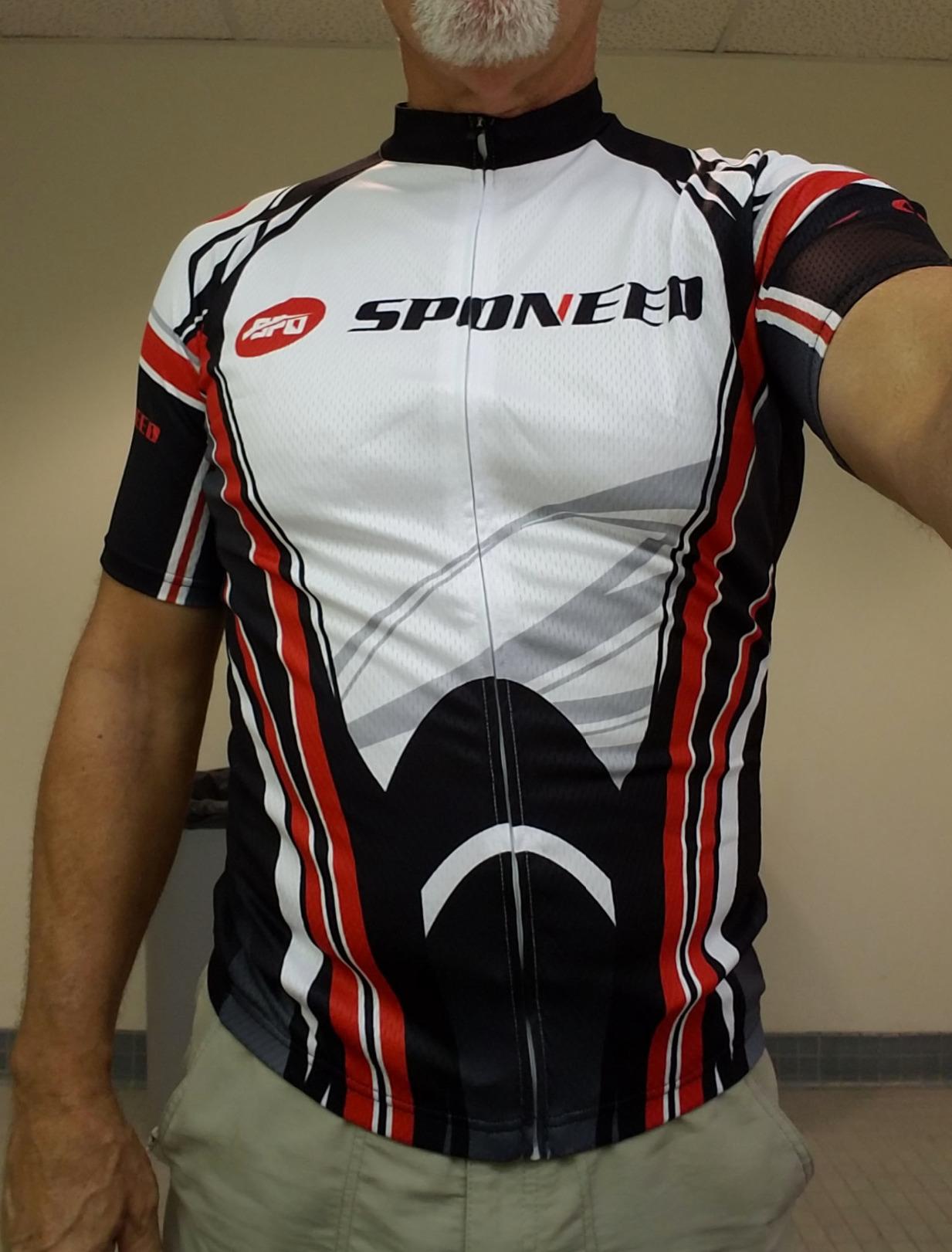 sponeed Men's Cycling Jerseys Tops Biking Shirts Short Sleeve Bike Clothing Full Zipper Bicycle Jacket with Pockets customer photo 1