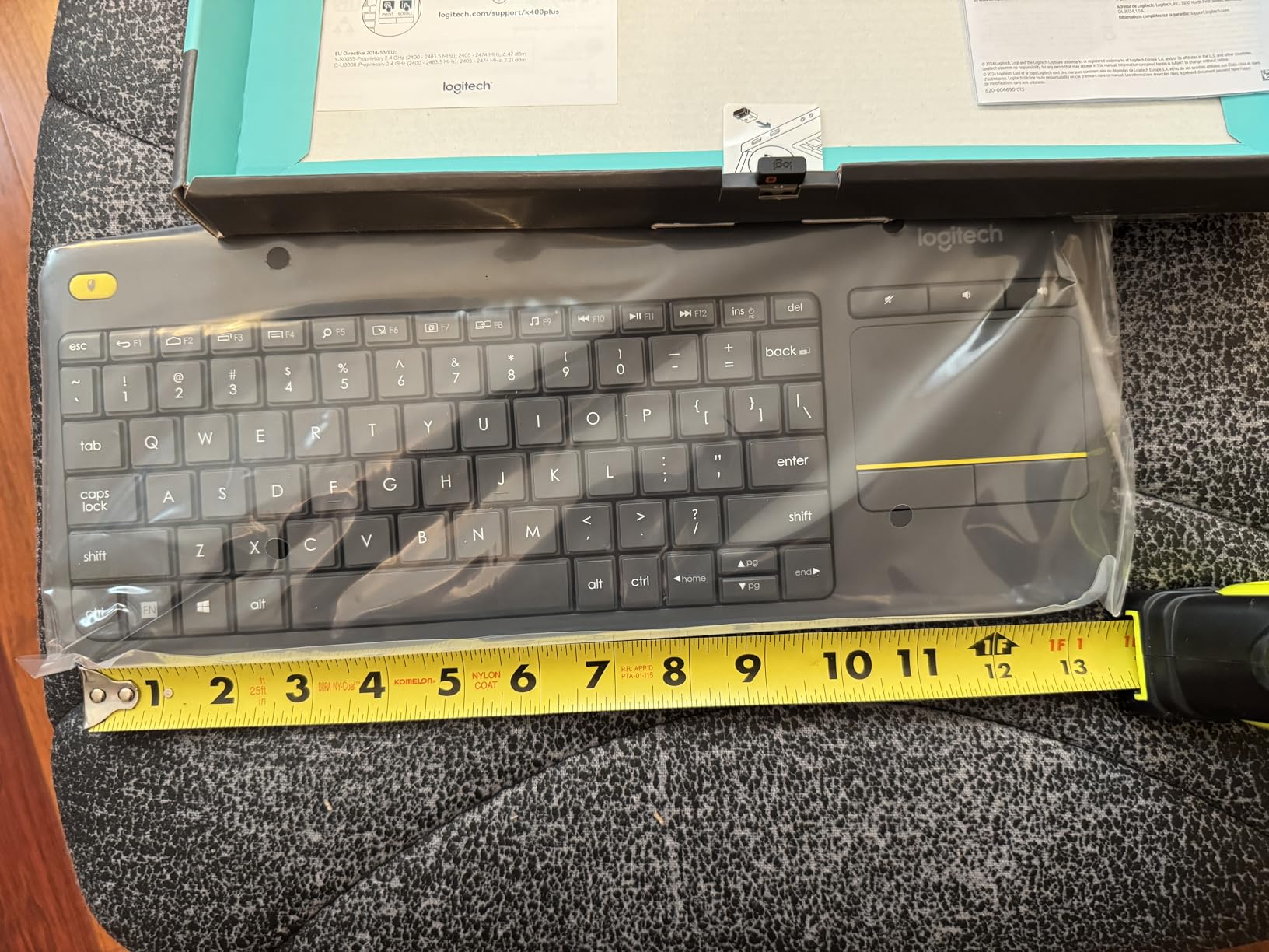 Logitech K400 Plus Wireless Touch TV Keyboard for PC-Connected TV - Black customer photo 2