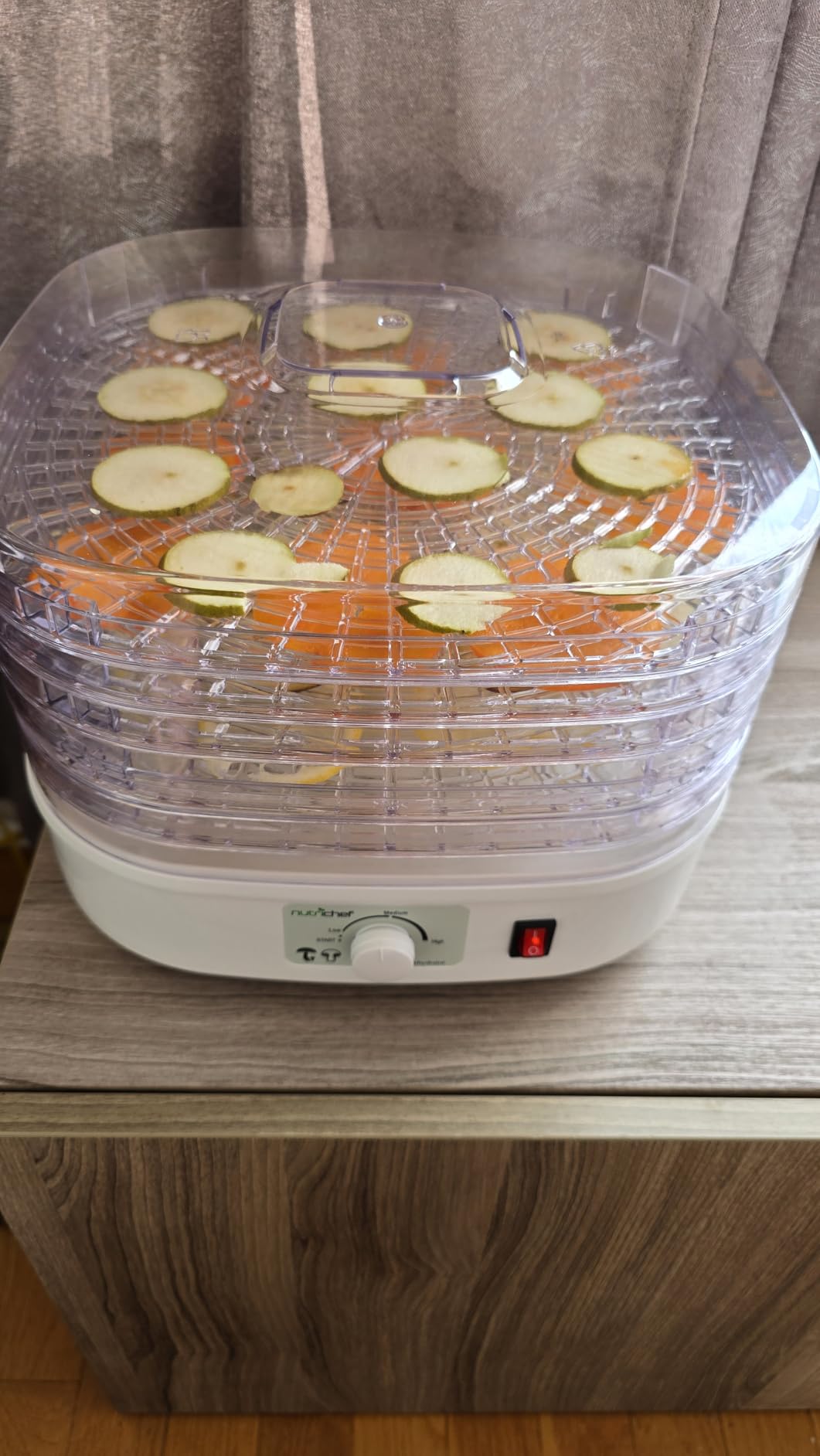 NutriChef Electric Countertop Food Dehydrator - Professional Multi-Tier Food Preserver - Dehydrates Fish, Meats, Mushrooms, Fruits & Vegetables - 5 Easy to Clean Stackable Trays., One Size, Black customer photo 1