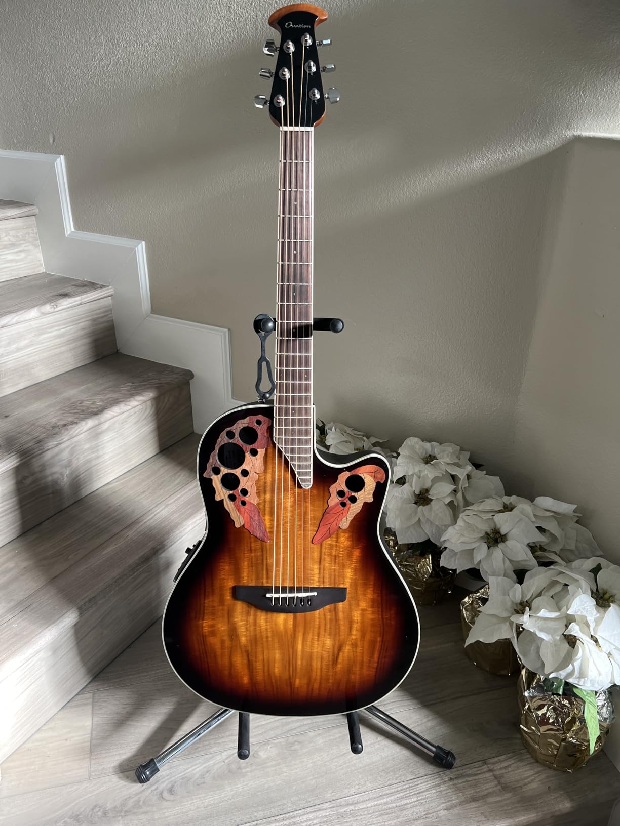 Ovation Celebrity Elite Plus Figured Koa Top Acoustic-Electric Guitar, Koa Burst customer photo 2