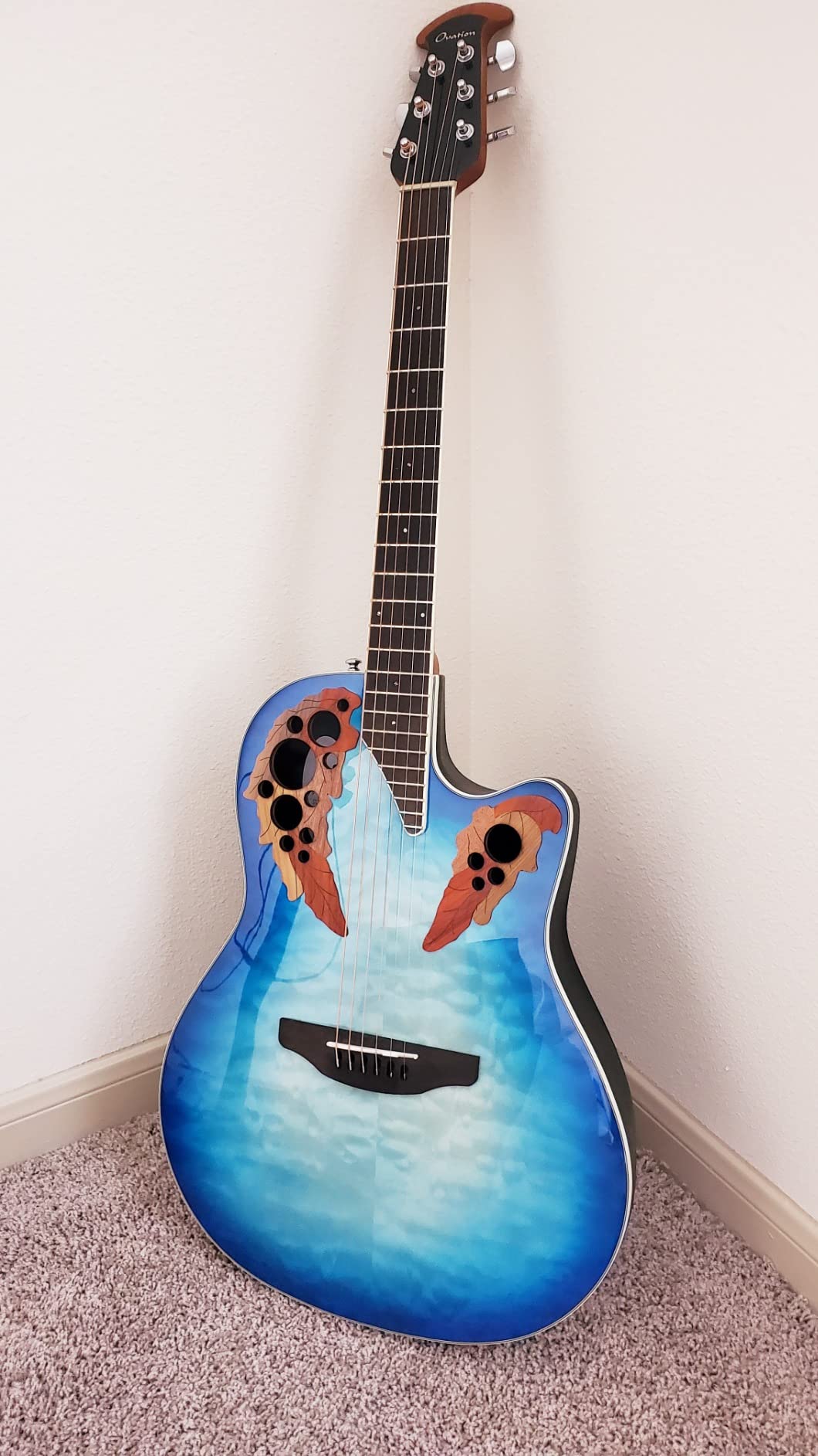 Ovation CE48P-RG Celebrity Elite Exotic CE48P Super Shallow Depth, Super Shallow Body, Regal to Natural Quilted customer photo 2