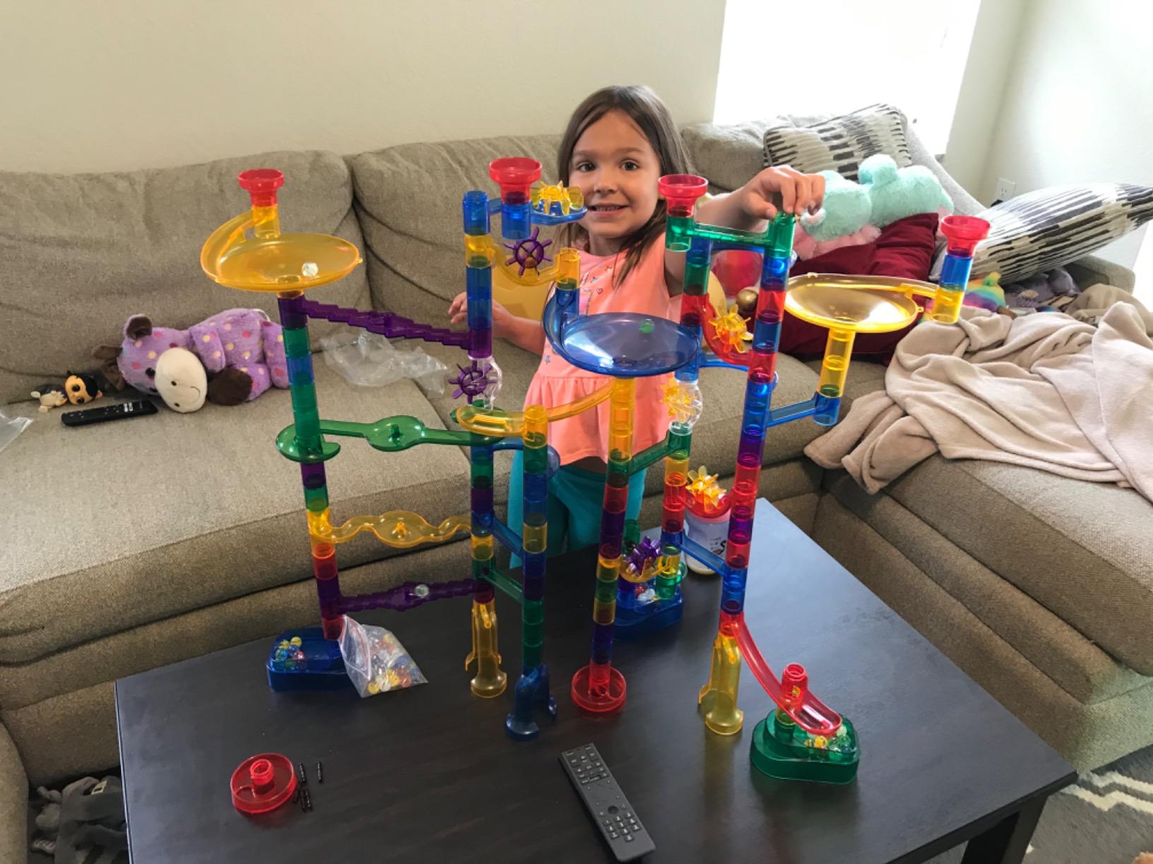 Marble Genius Marble Run Super Set, 150 Translucent Pieces, STEM Toy customer photo 1