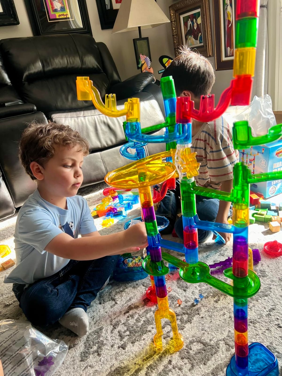 Marble Genius Marble Run Super Set, 150 Translucent Pieces, STEM Toy customer photo 2