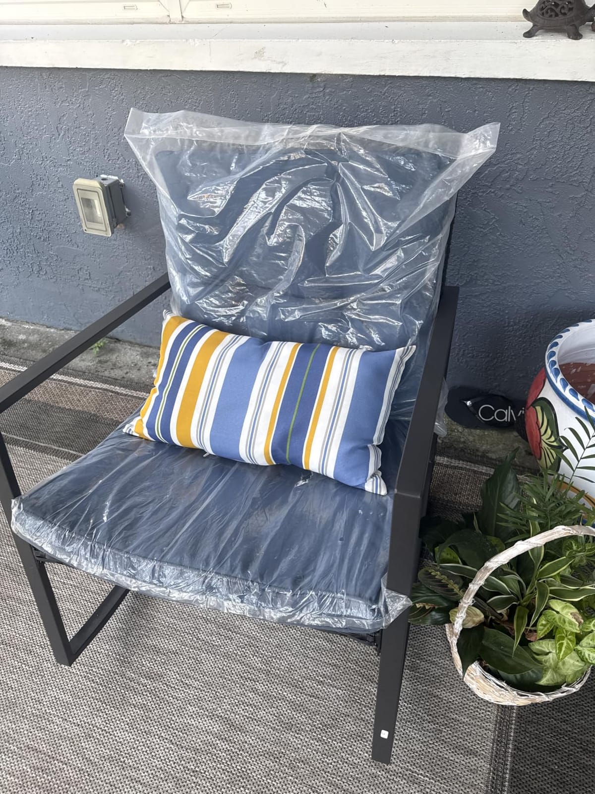 SUNCROWN 3 Piece Outdoor Rocking Bistro Set Black Wicker Furniture Porch Chairs Conversation Sets with Glass Coffee Table, Beige customer photo 2