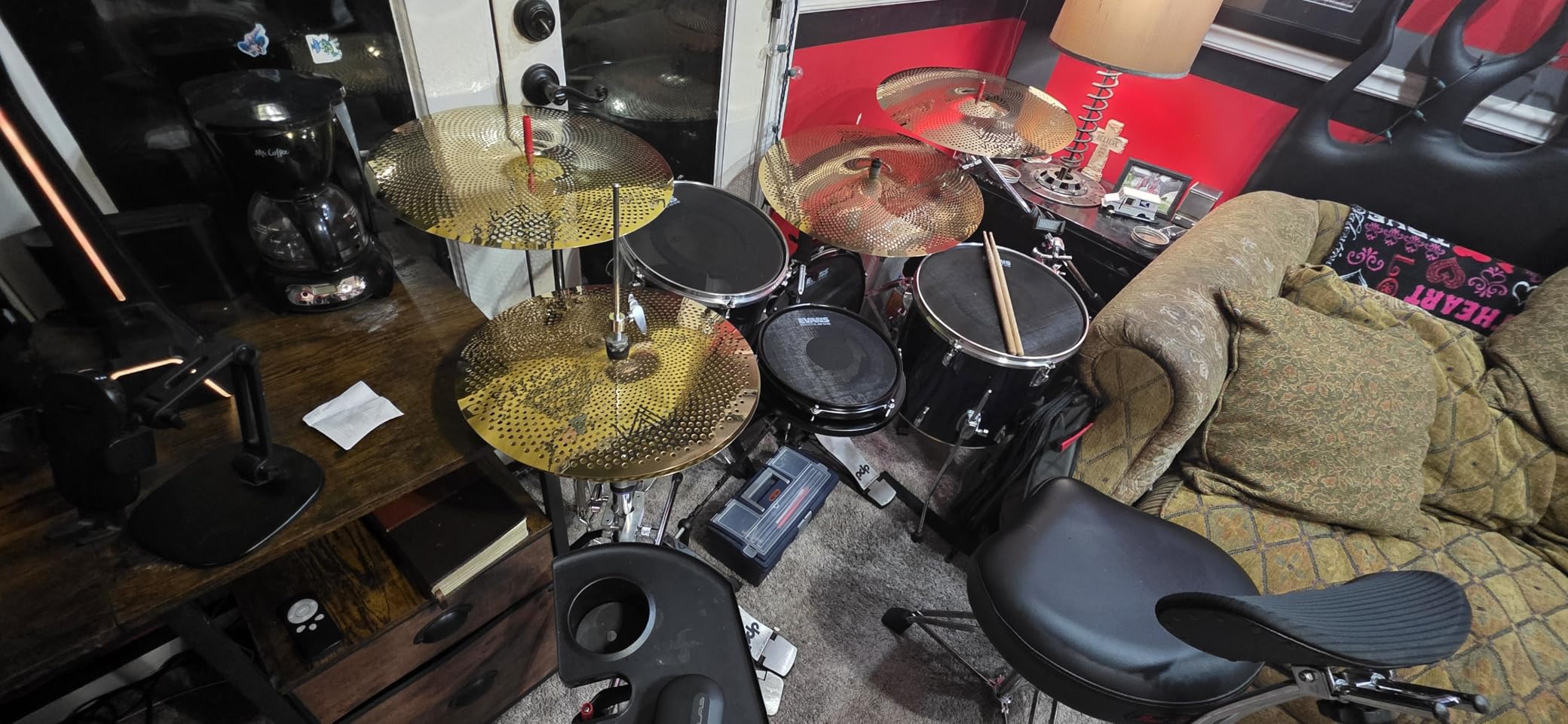 Pearl Drum Set 2-pc. Drum Kit Compact Traveler Cymbals and Hardware Not Included (PCTK1810) customer photo 2