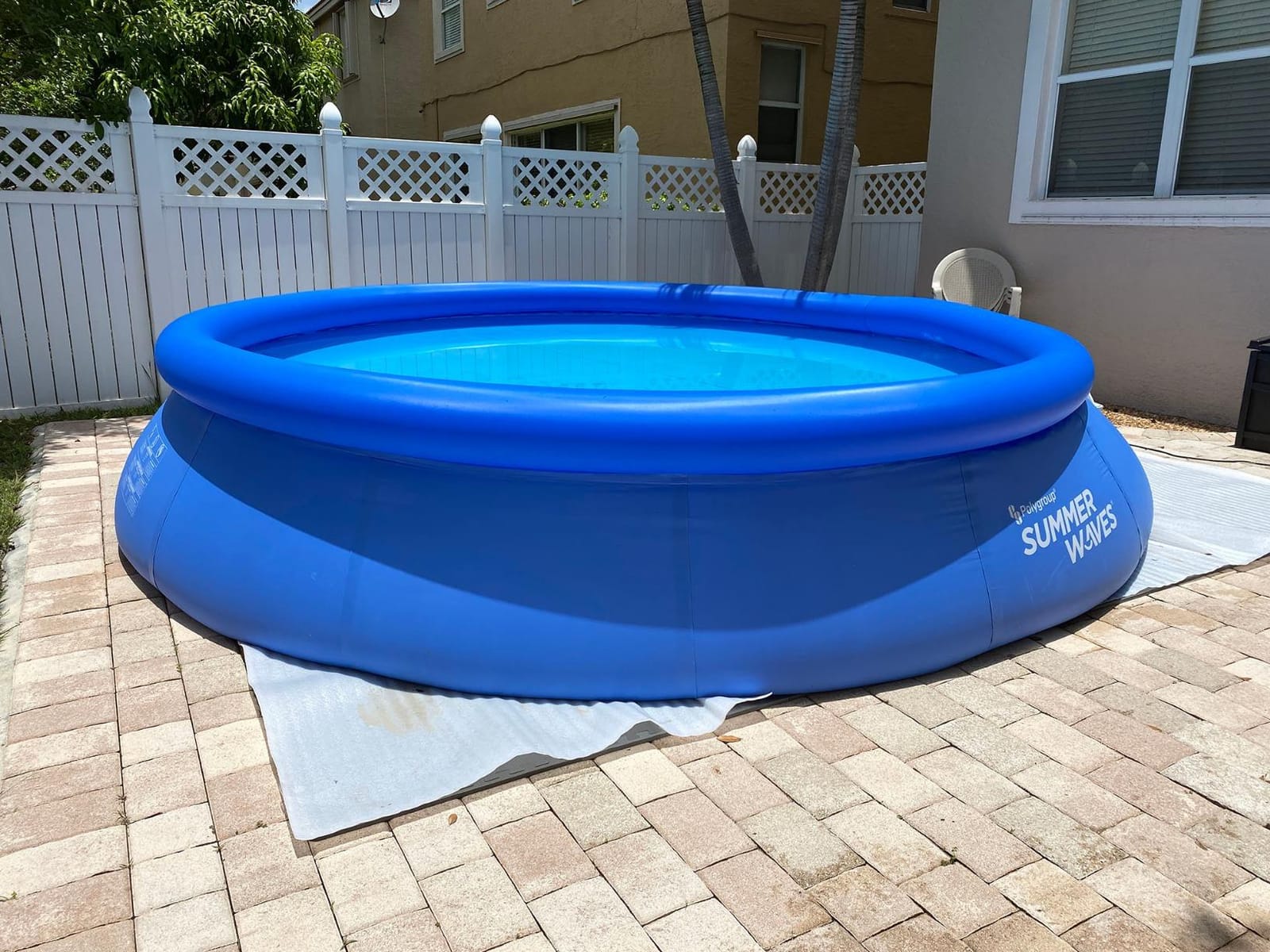 Summer Waves 15ft x 36in Quick Set Inflatable Outdoor Above Ground Round Swimming Pool with Filter Pump, (Air Pump not Included) customer photo 2