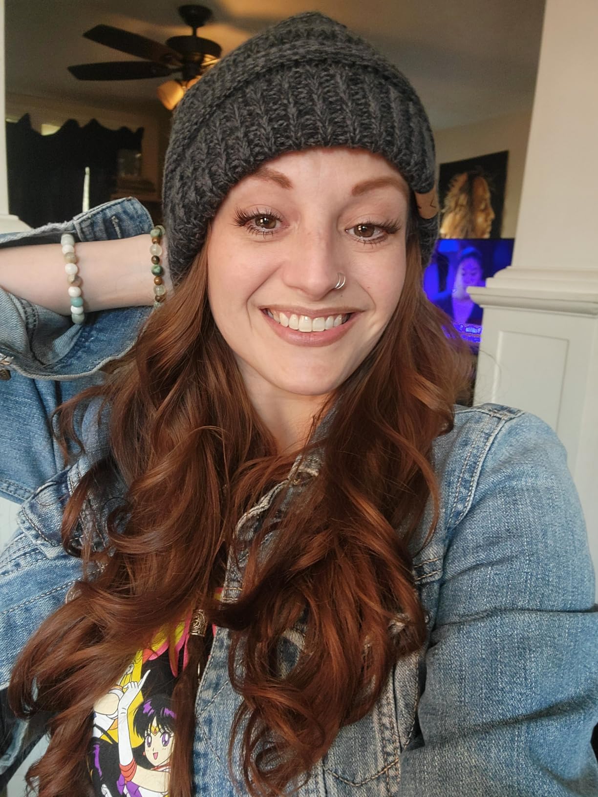 Tough Headwear Slouchy Beanie Hat - Itch-Free Winter Hats for Women - Stretchable Beanies for Women - Acrylic Winter Gear customer photo 1