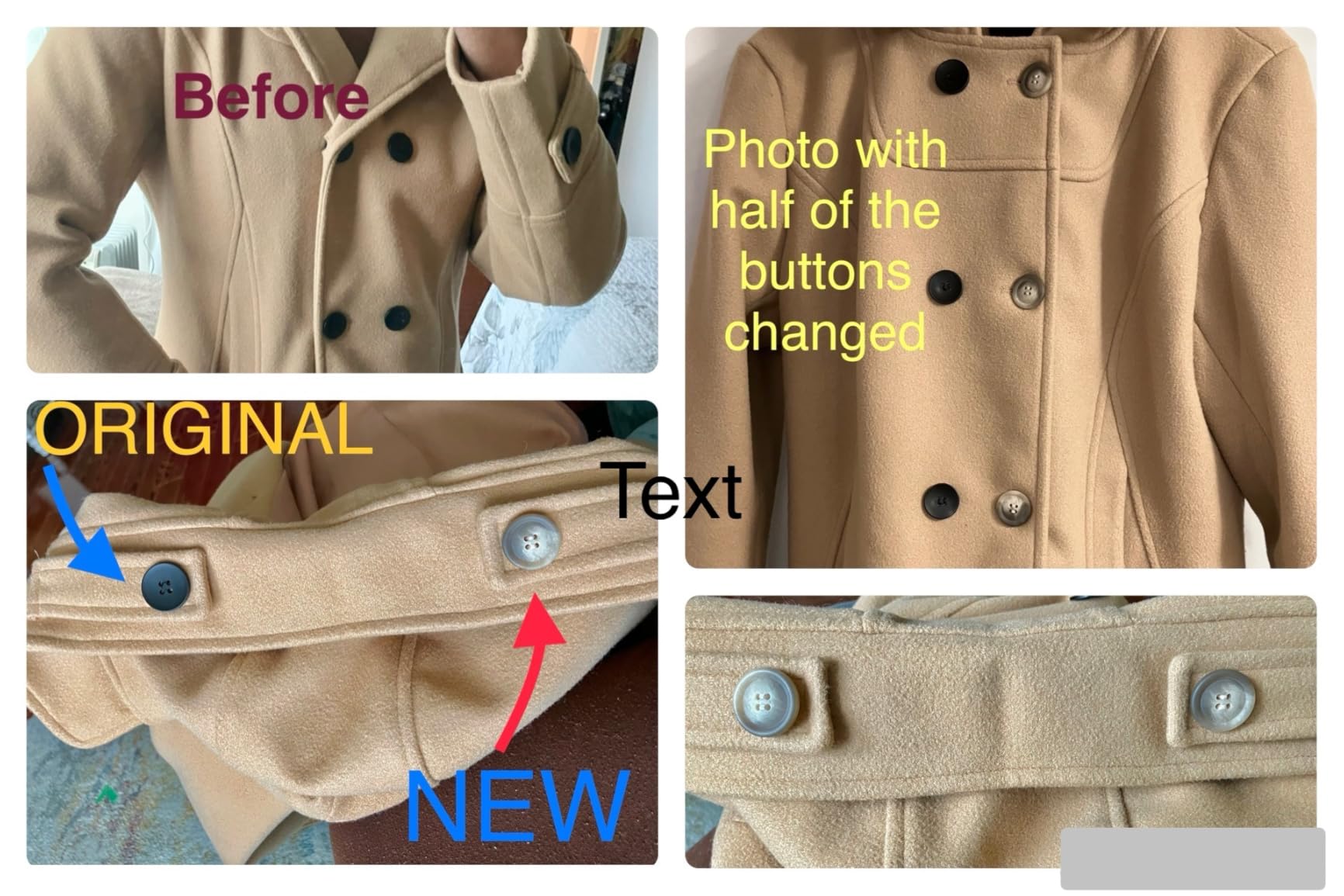 Tanming Women's Hooded Wool Blend Coat Mid Long Peacoats customer photo 2
