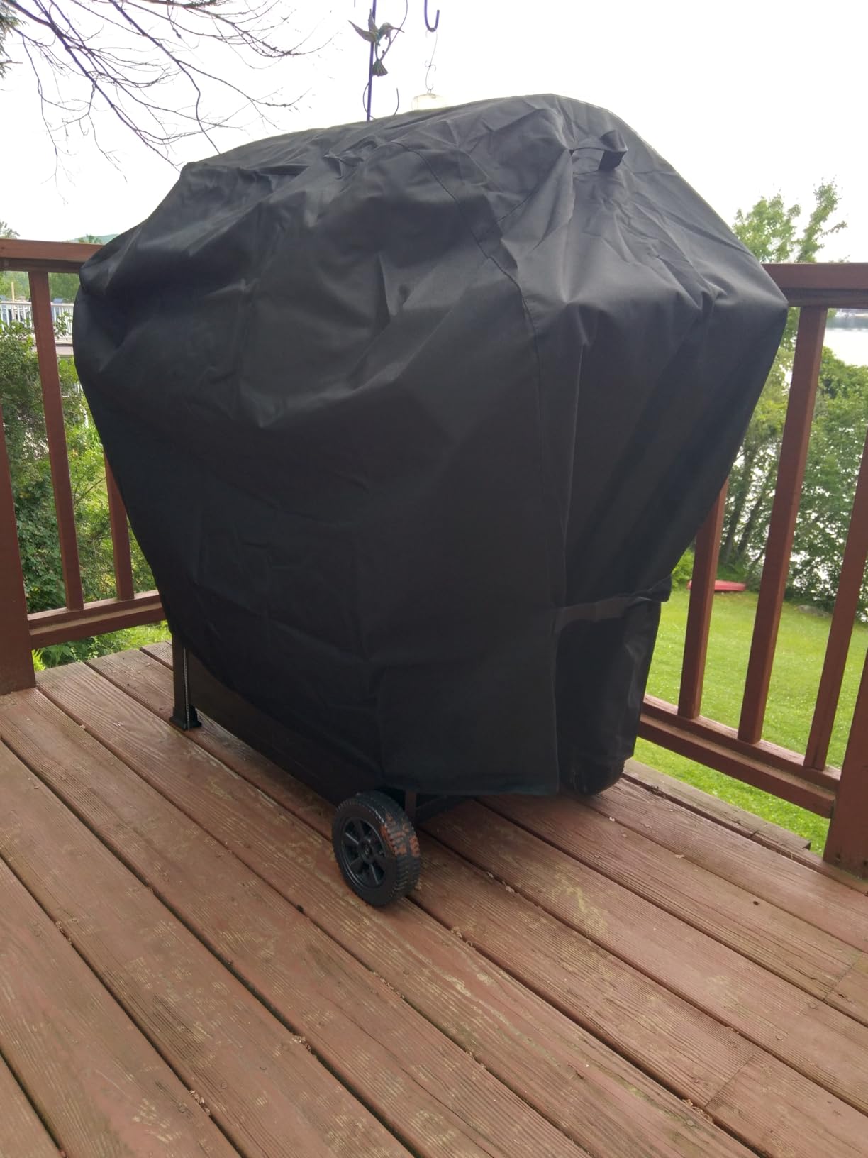 SunPatio 55 Inch Grill Cover for Outdoor Grill Heavy Duty Waterproof, Black customer photo 1