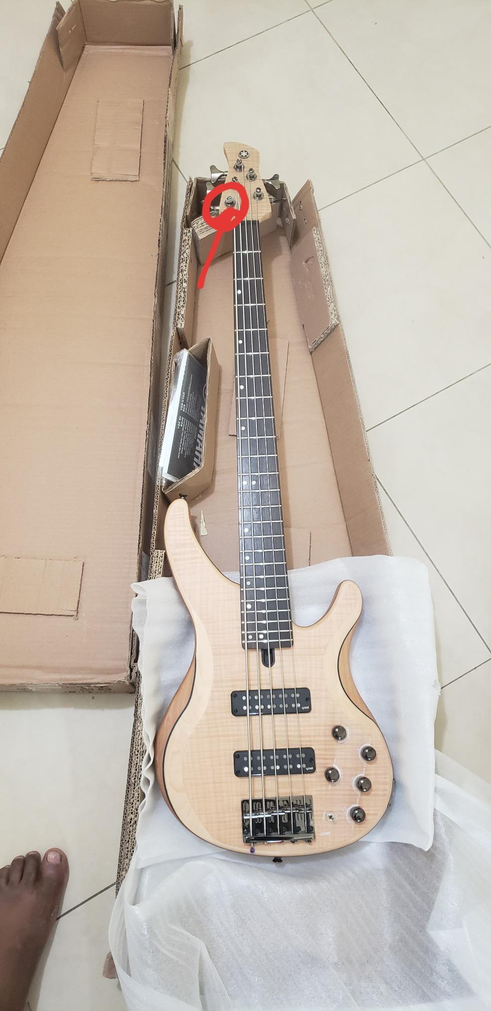 Yamaha TRBX605 5-String Flamed Maple Bass Guitar, Matte Amber customer photo 1