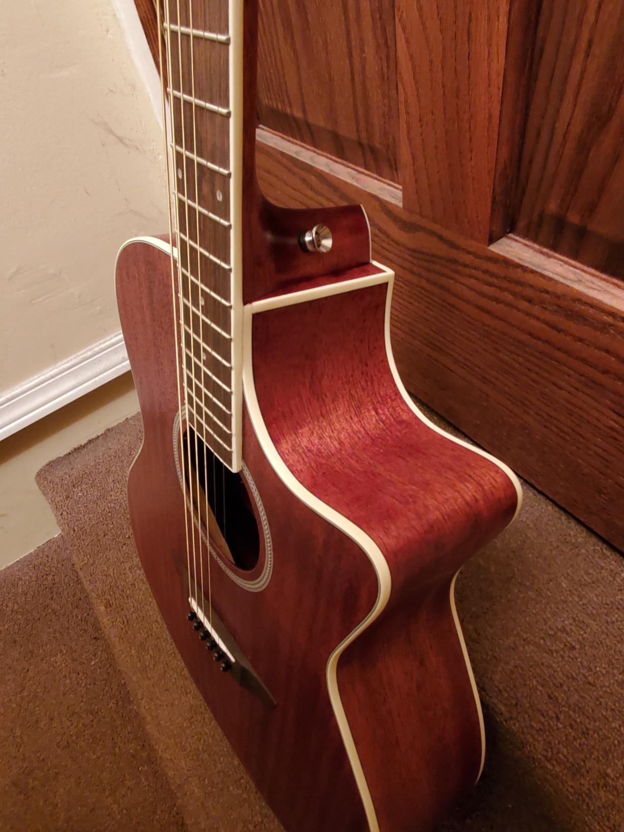 Orangewood Rey Cutaway Style Acoustic Guitar with Mahogany Top customer photo 2