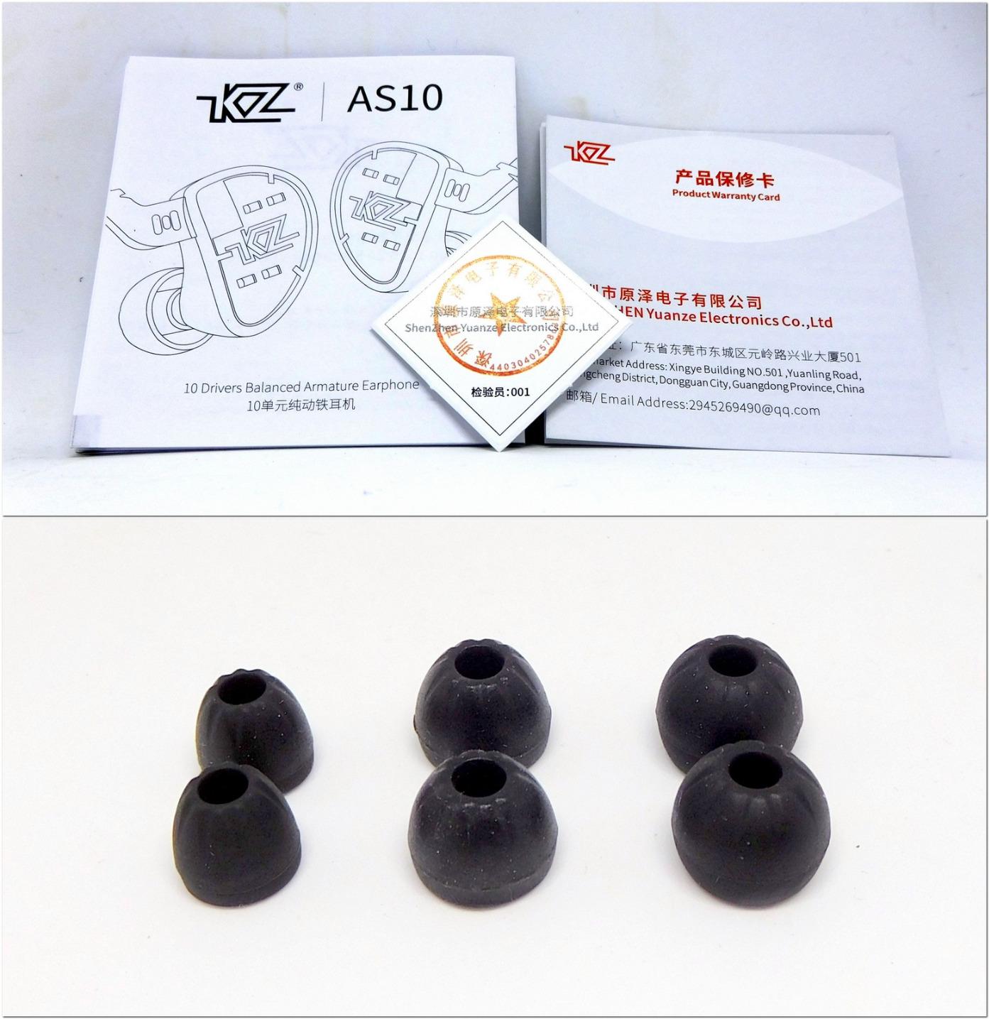 KZ AS10 IEM Headphone, 5 Balanced Armature Driver KZ Earbuds Wired Earphone, Stereo HiFi in Ear Monitor Headphone Musician Headset Earphone with Detachable 2 Pin Cable(No Microphone, Black) customer photo 2