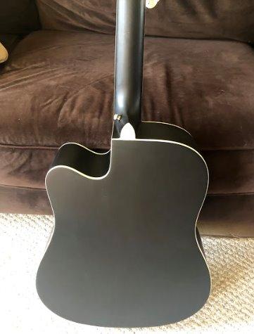 Donner Black Acoustic Guitar for Beginners, Adult, Teens, Starter Kits - Full Size 41'' Steel-String Acustica Guitarra Bundle Set with Free Online Lesson, Gig Bag, Strap, Tuner, Cutaway, DAG-1CB customer photo 1