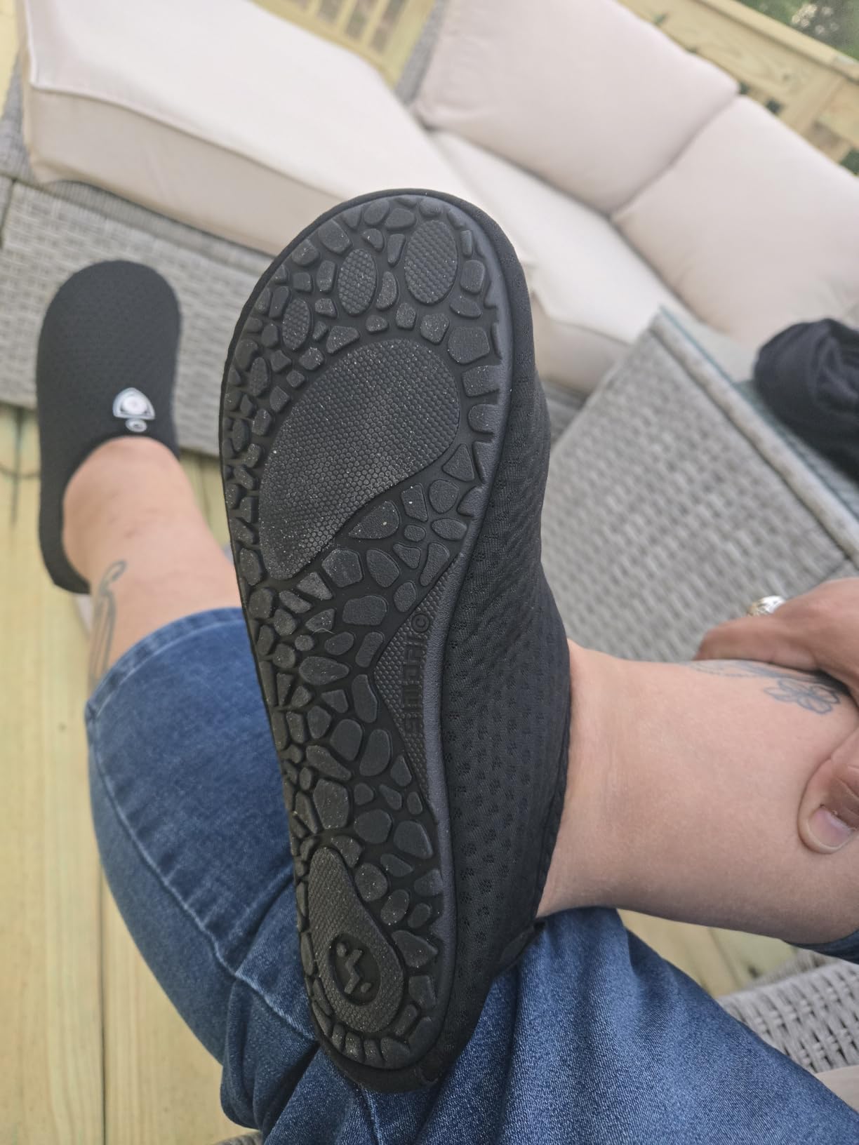 SIMARI Water Shoes for Women Men Swim Aqua Socks Beach Pool Essentials Barefoot Surf River Boat Kayak Sea Yoga Sand Exercise Sport Accessories Breathable Quick-Dry Adult Youth Kid Size SWS001 customer photo 1