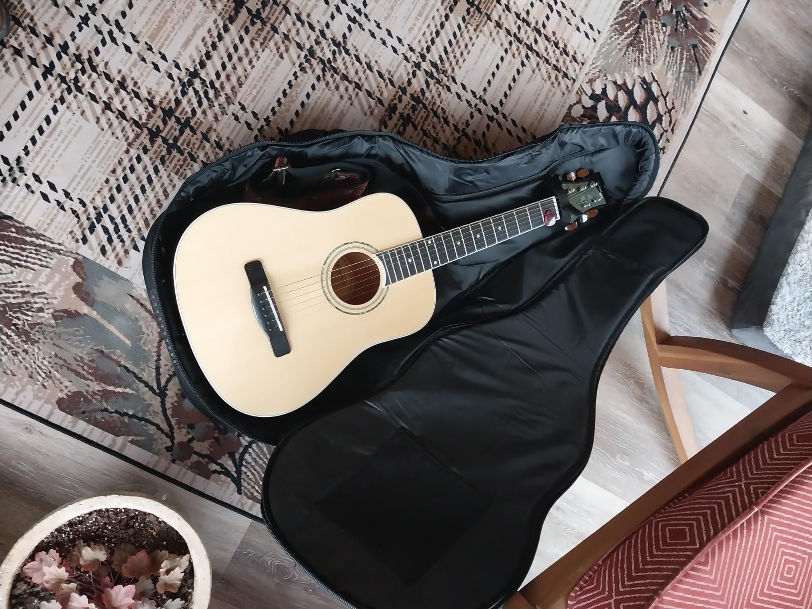 Donner 36 Inch Acoustic Guitar Case, 0.4 Inch Thick Padding Soft Gig Bag customer photo 2