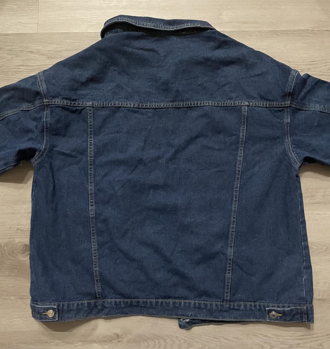 Omoone Oversized Denim Jacket Women Mid Long Casual Jean Coat customer photo 2