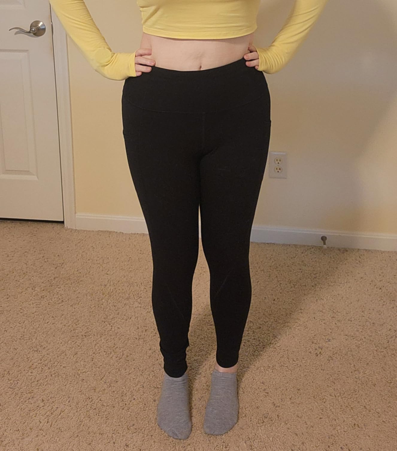 Heathyoga Leggings with Pockets for Women Tummy Control Workout Yoga Pants customer photo 1