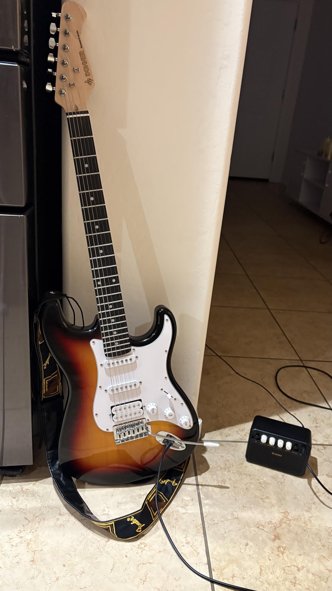 Donner 39-Inch Electric Guitar Kit - Purple Sapphire Blue HSS Pickup customer photo 1
