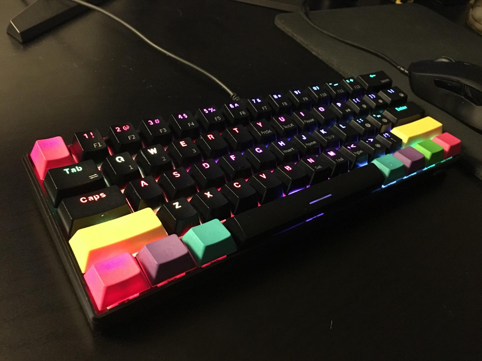 RK ROYAL KLUDGE RK61 60% Wireless Mechanical Keyboard w/Coiled Cable, Black | 60% RGB Gaming Keyboard with Bluetooth/2.4GHz/Wired, Hot Swappable 61 Keys Ultra-Compact for Win/Mac/PC, Tactile Brown Switch customer photo 1