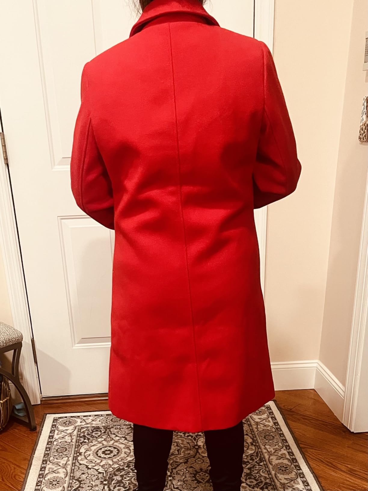 Jenkoon Women's Wool Trench Coat Winter Long Thick Overcoat Walker Coats customer photo 2