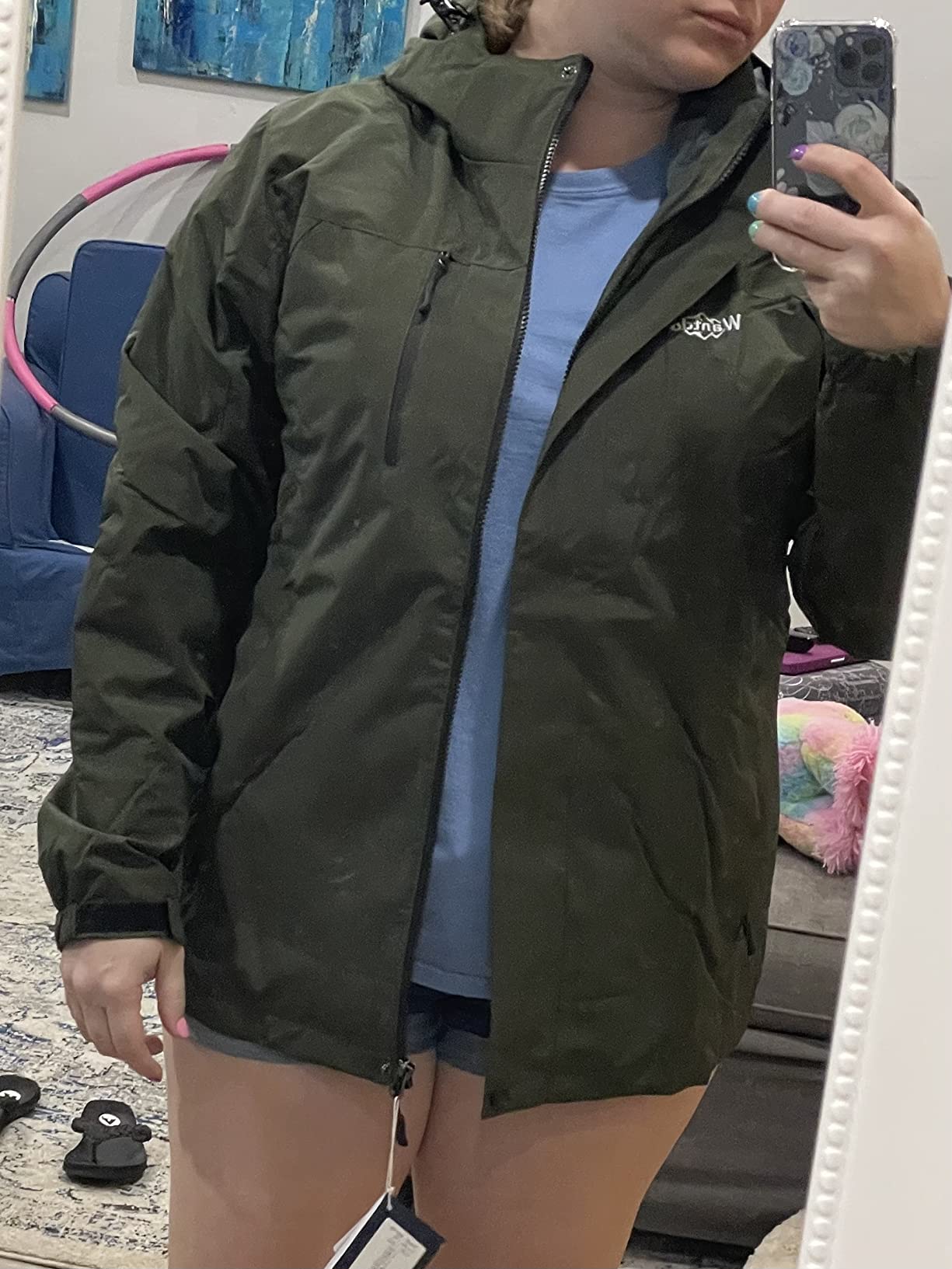 wantdo Women's 3 In 1 Ski Jacket Cotton Padded Liner Winter Coat customer photo 1