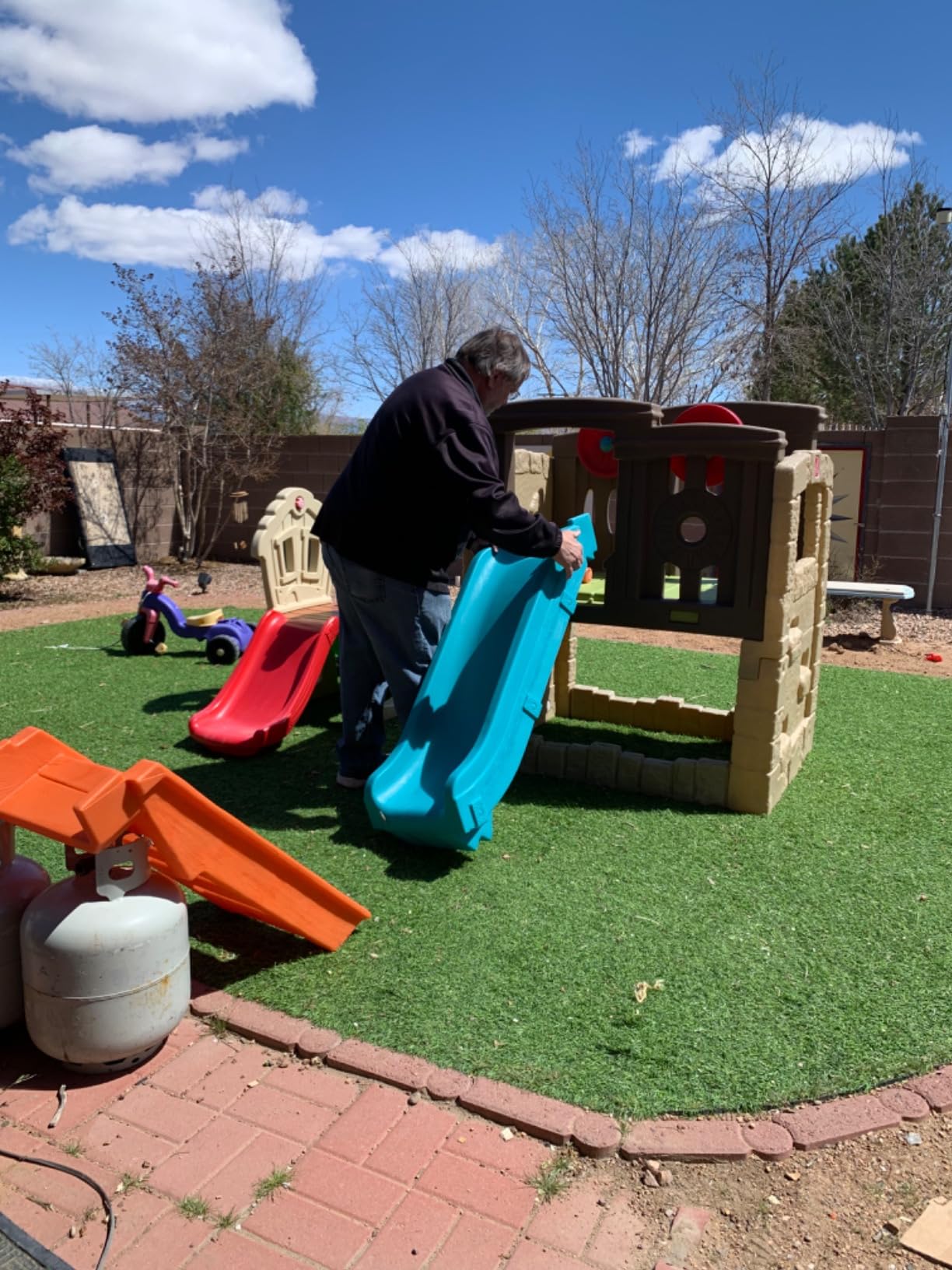 Step2 Woodland Climber II Kids Playset, Ages 2 –6 Years Old, Toddler Slide and Climbing Wall, Outdoor Playground for Backyard, Sturdy Plastic Frame, Easy Set Up customer photo 1