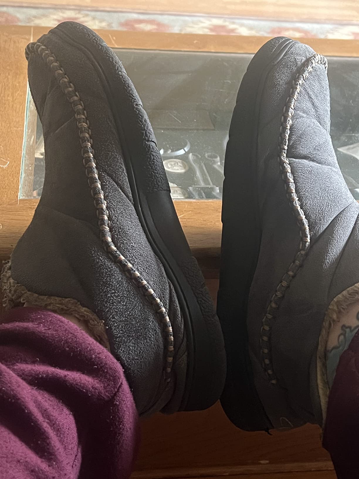 Wishcotton Men's Moccasin Bootie Slippers with Memory Foam customer photo 1