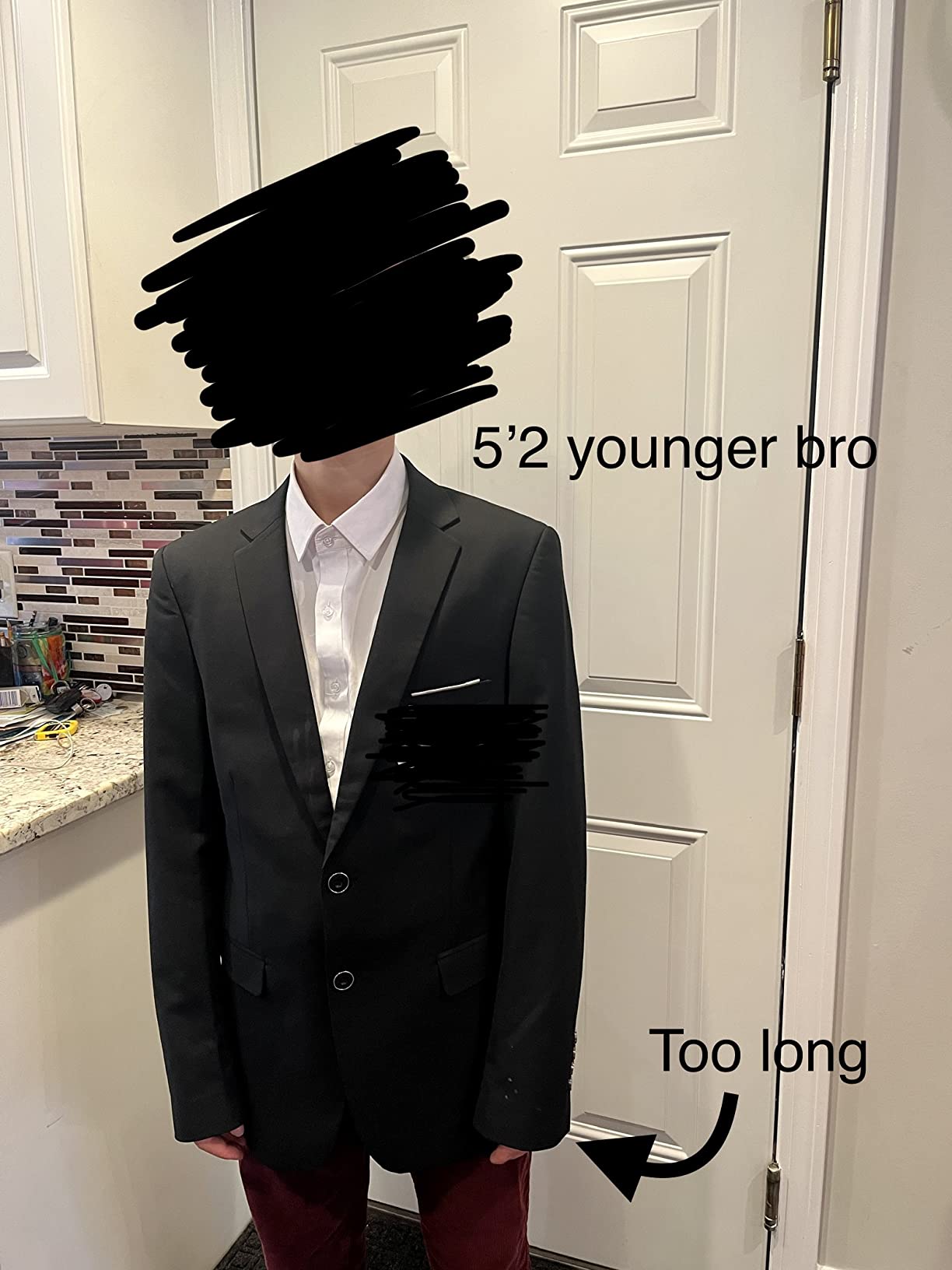 MY'S Men's 3 Piece Suit Slim Fit Solid Color Jacket Vest and Pant with Tie customer photo 2