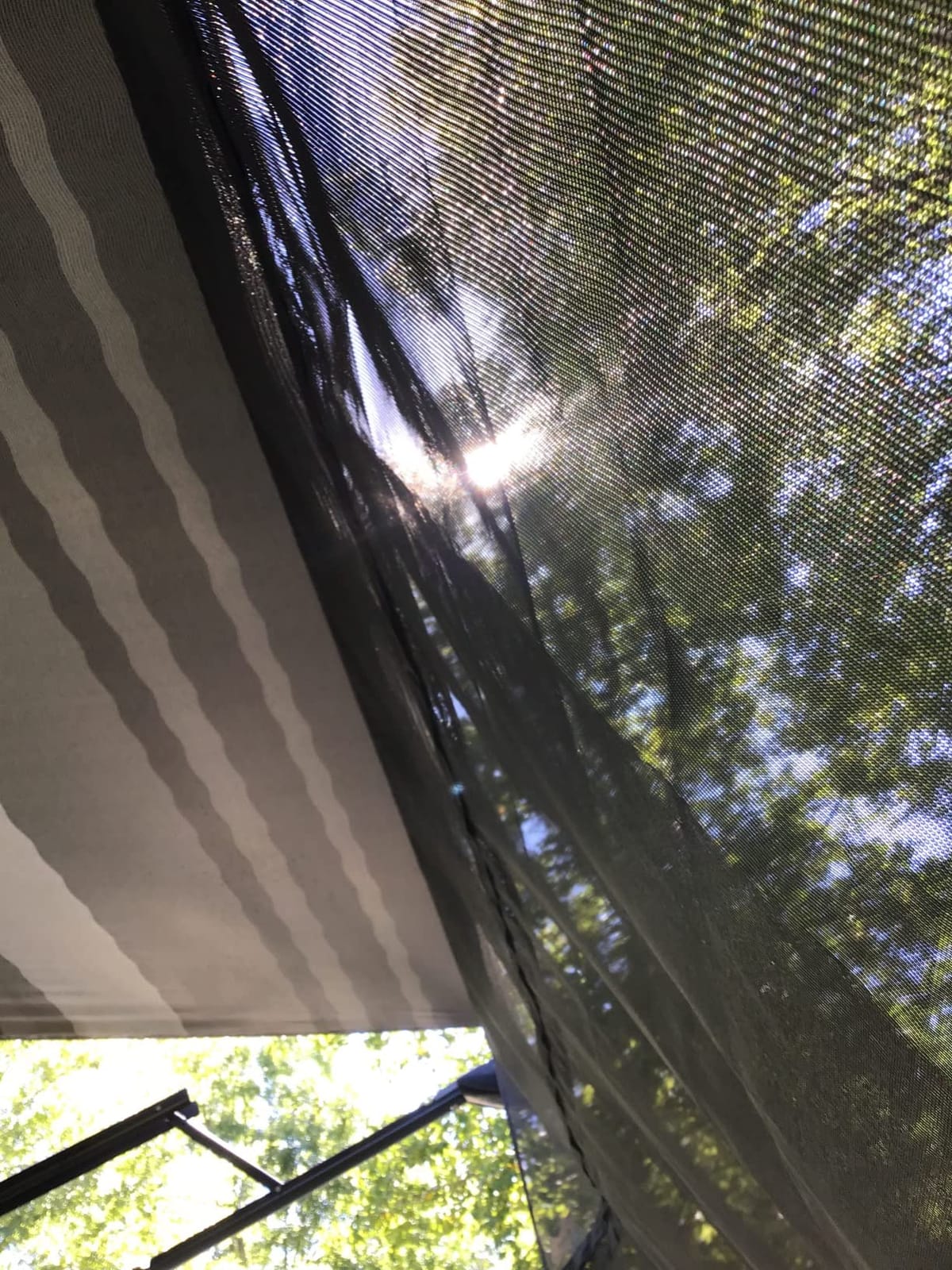 ShadePro - Vista Shade - RV Awning Shade Screen - Zipper Sun Screen Installs in Seconds - Solar Mesh Blocks 87% of Sunlight - The Original Camper Sunscreen Shade for Awnings - 17' x 8' - Black customer photo 2