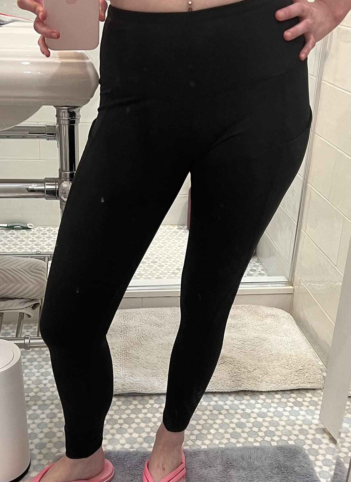 GAYHAY High Waist Yoga Pants with Pockets, Leggings for Women Tummy Control Compression Workout Leggings for Women customer photo 2