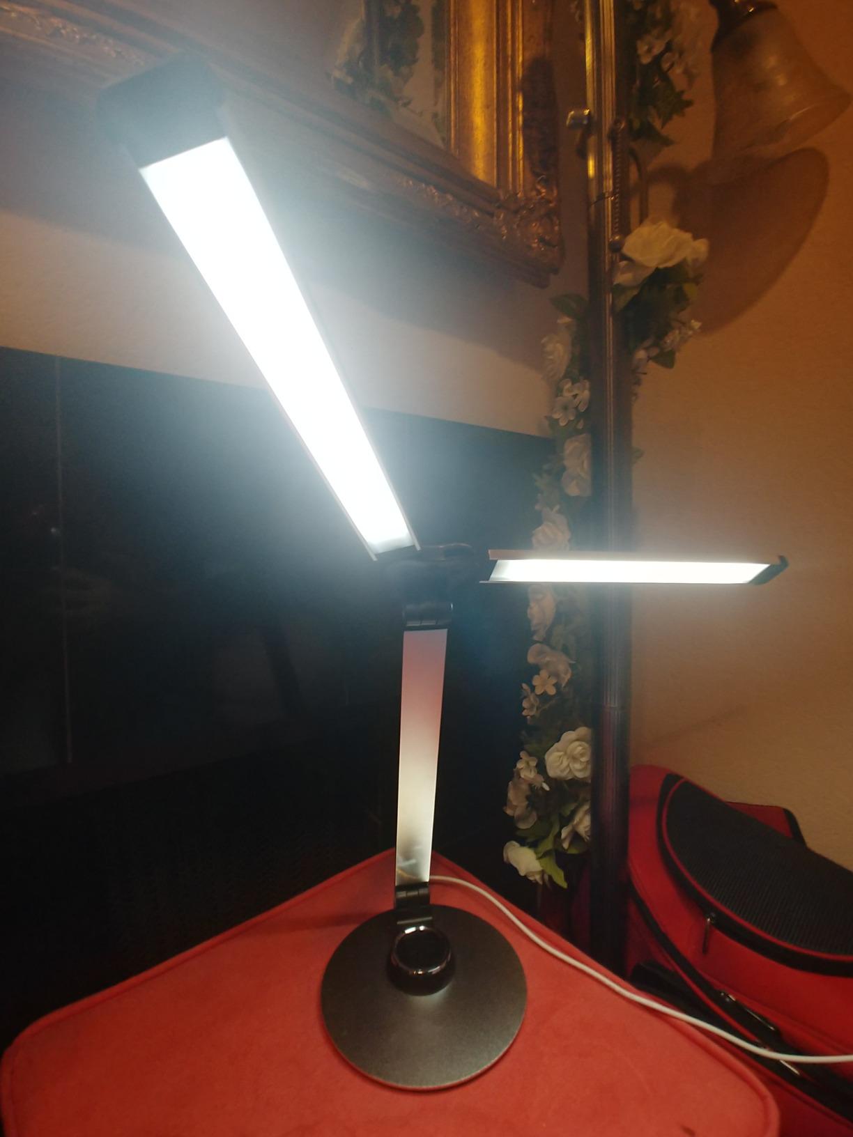 NUNET LED Desk Lamps for Home Office,Piano Lamp for Upright Piano,Rotatable Aluminum Desk Lamps with USB Charging Port,Eye-Caring Reading Light/3 Lighting Modes/Brightness Adjustable Lamp,Black customer photo 1