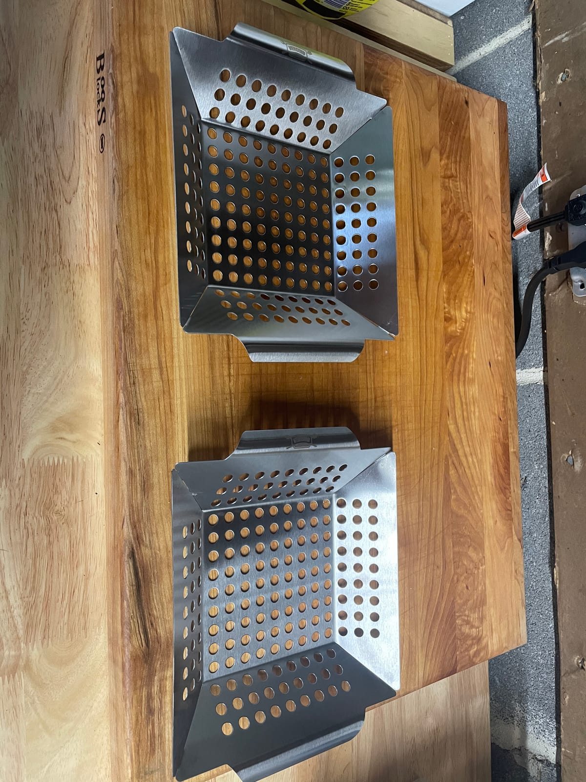 3 Pack Grill Baskets for Outdoor Grill, Heavy Duty Stainless Veggie Pan Set customer photo 2